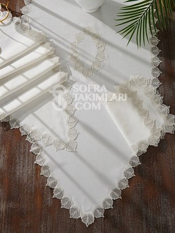 Koza Model 5 Parça Salon Örtü Takımı 