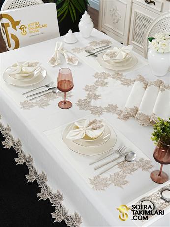 Küçük Çınar Model Lüx Sofra Takımı 38 Parça Amerikan Servisli Set