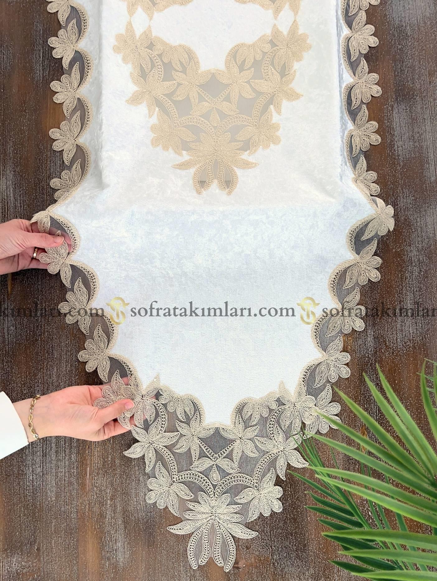 Dina Gold Model 5 Parça Salon Örtü Takımı