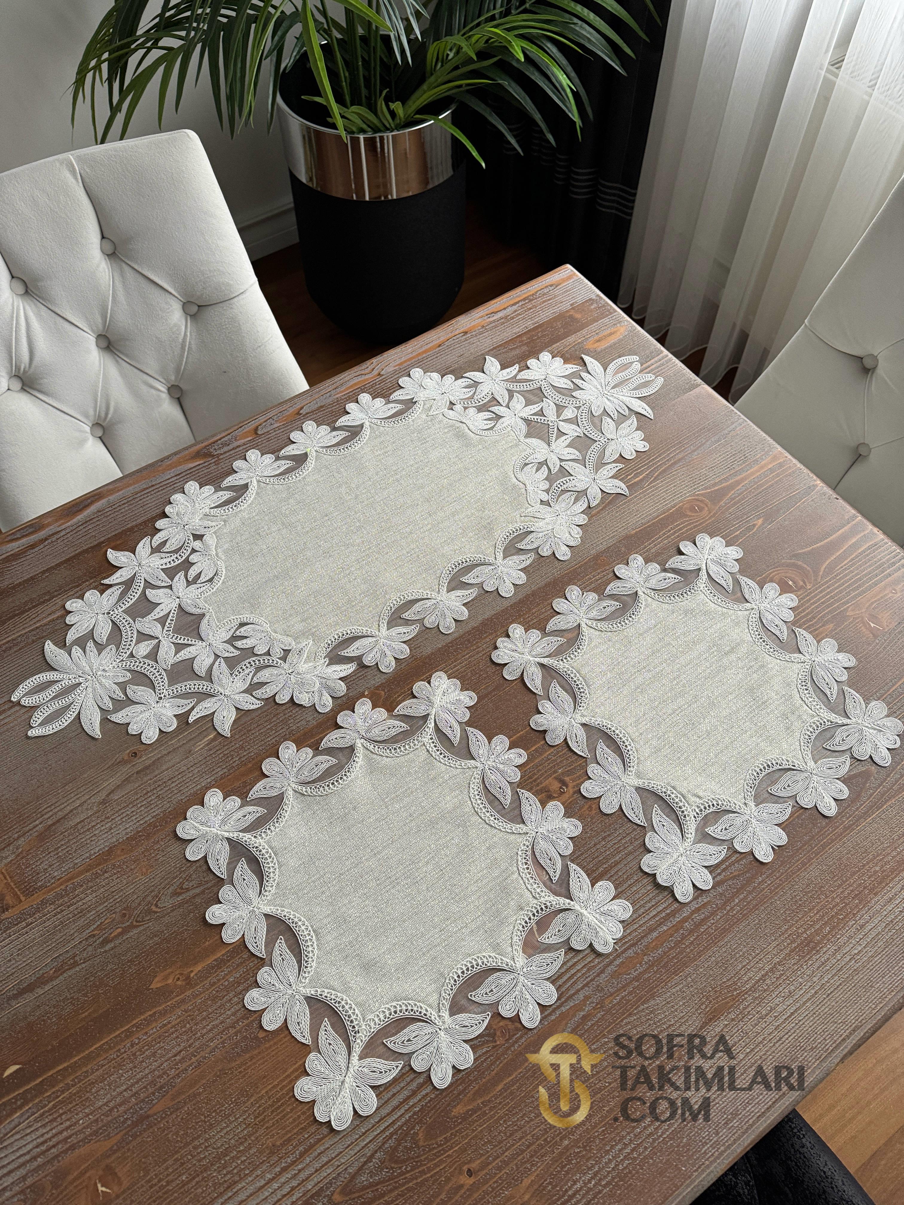 Dina Model Yatak Odası Takımı Simli Linen Keten Kumaş Taş Rengi