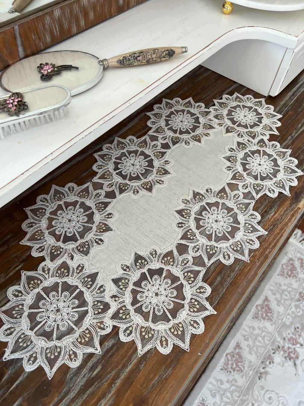 Güneş Model Yatak Odası Takımı Linen Kumaş Taş Renk