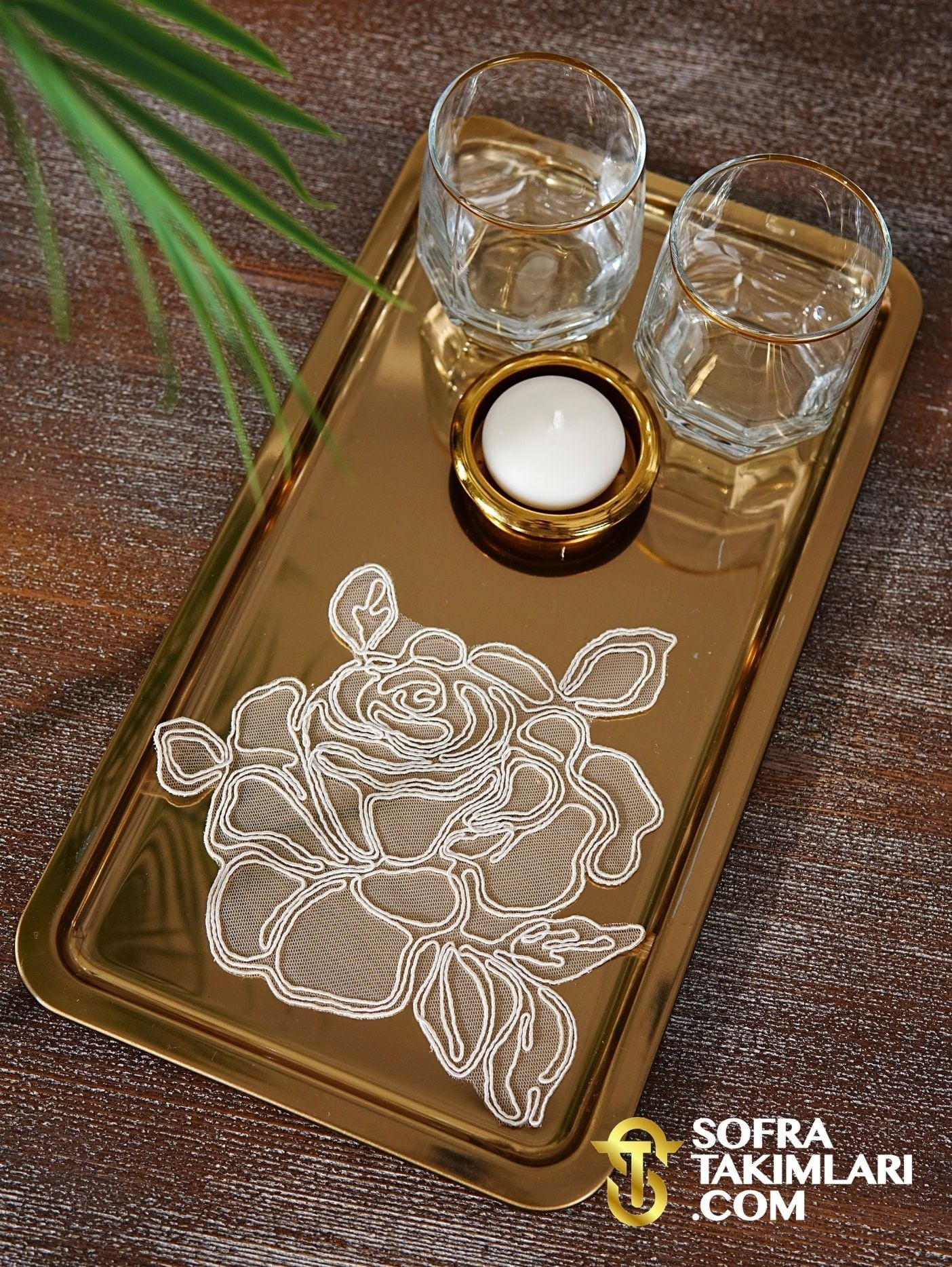 Rose Model Kokteyl Peçetesi - 6'lı Set
