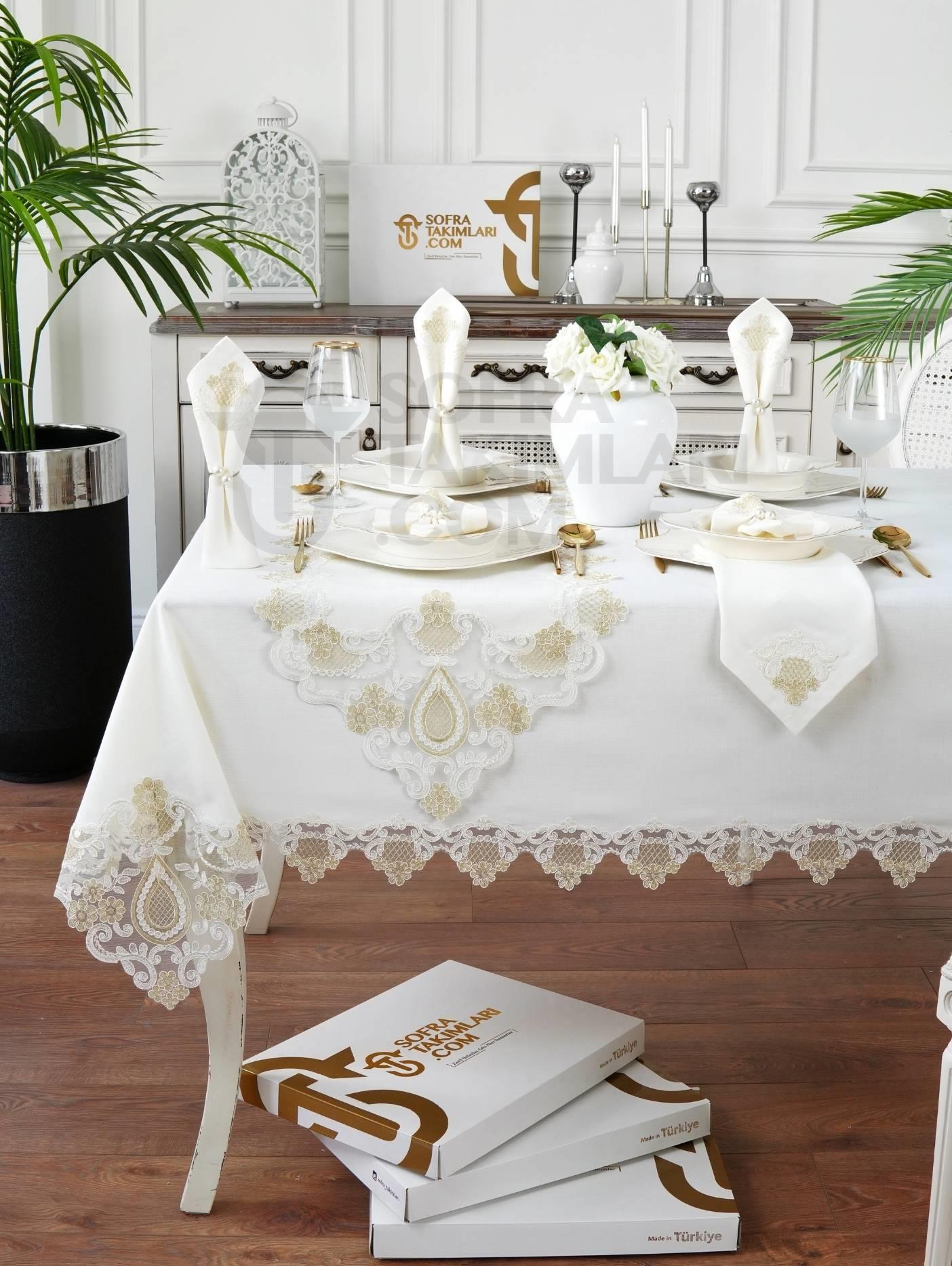 Safir Lüx Masa Örtüsü Takımı 26 Parça AG5