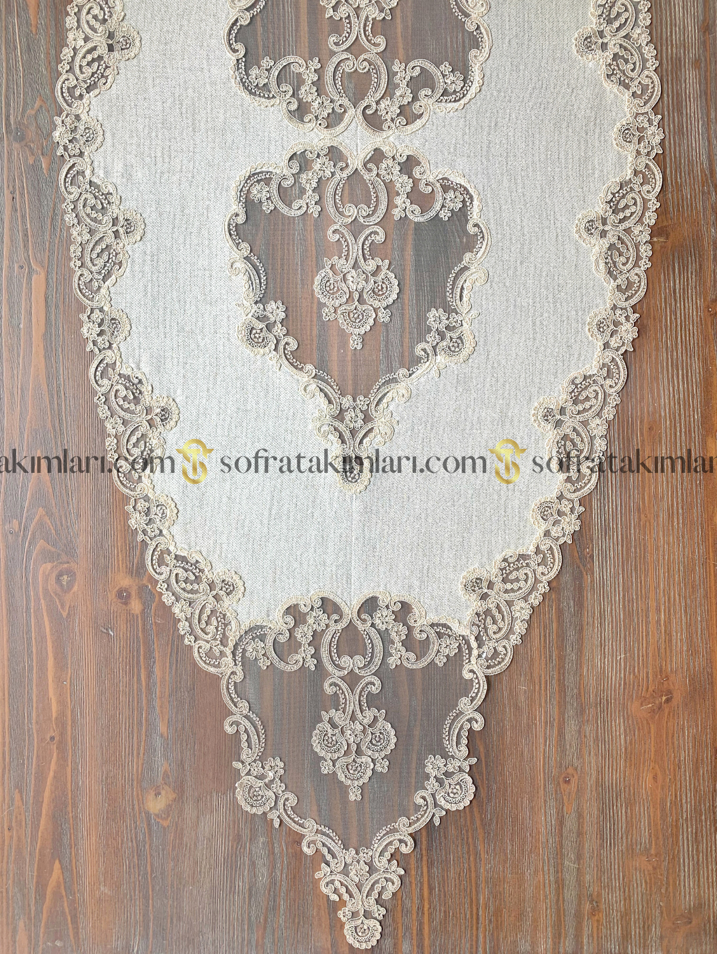 Vintage Model 5 Parça Salon Takımı Taş Rengi  