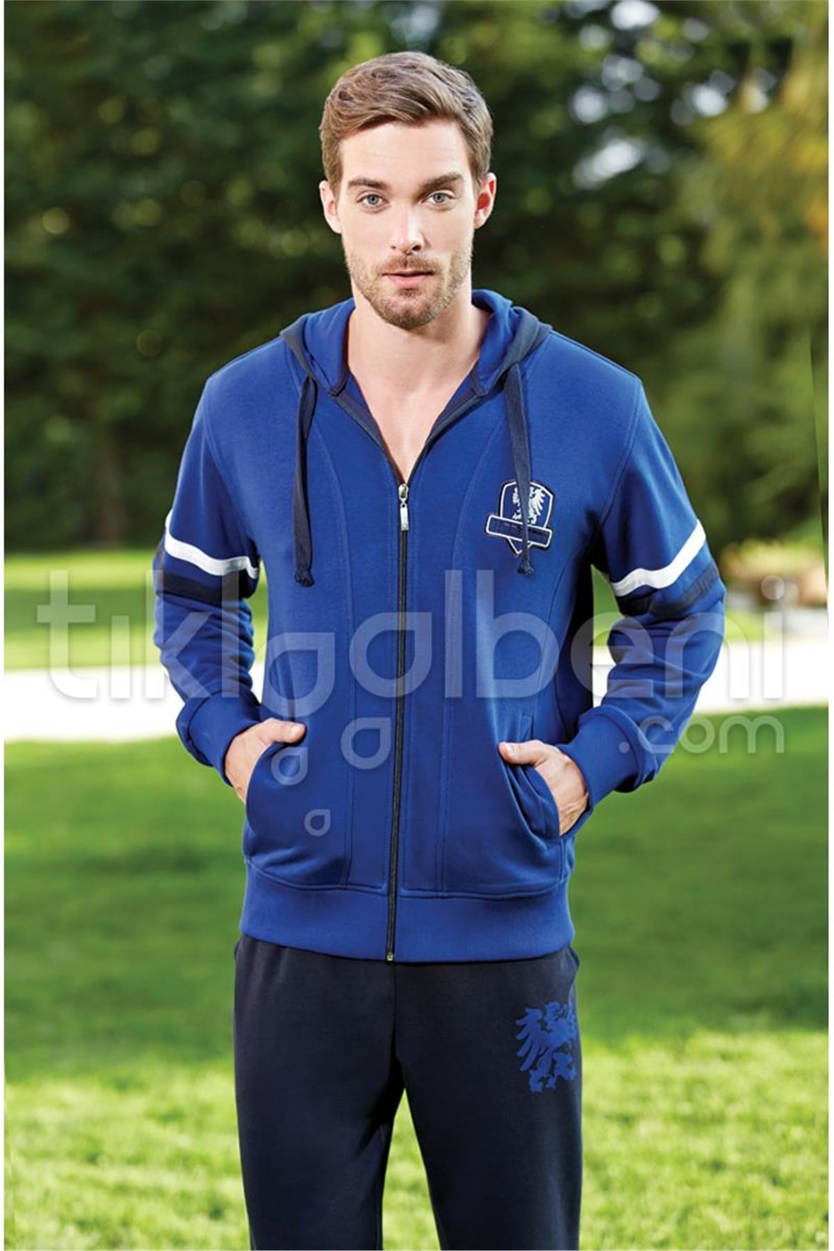 Eros ESE 2306 3 İplik Kapüşonlu Eşofman Takımı