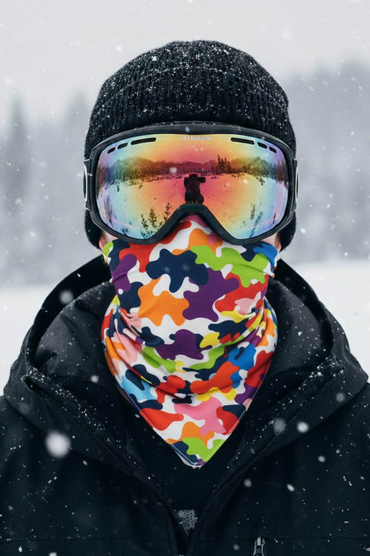 Abstract Camo Kayak ve Snowboard Maskesi SS2110