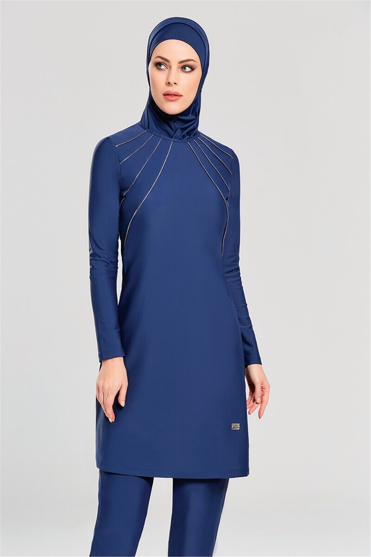 Adasea 14100 Lacivert Klas Sadelik Pastel Serisi Tesettür Mayo