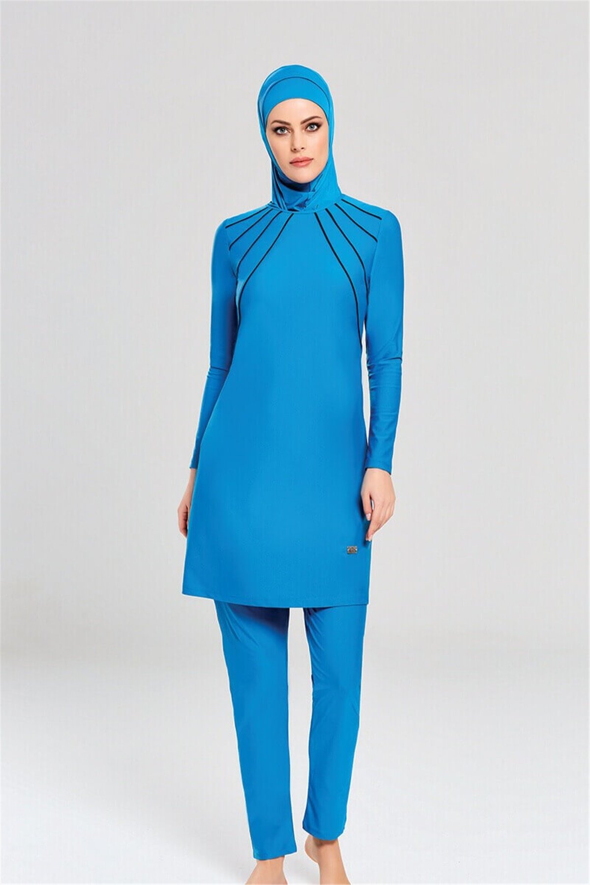 Adasea 14100 Mavi Klas Sadelik Pastel Serisi Tesettür Mayo