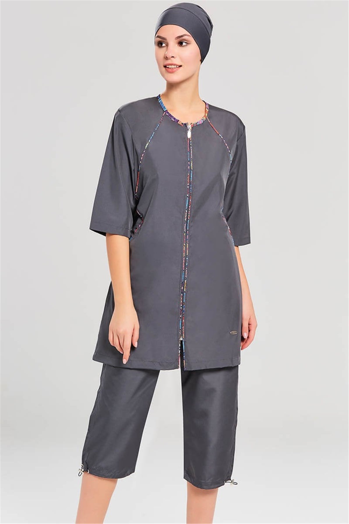 Adasea Antasit Büyük Beden Yarı Tesettür Mayo, 3XL, 4XL, 5XL, 6XL