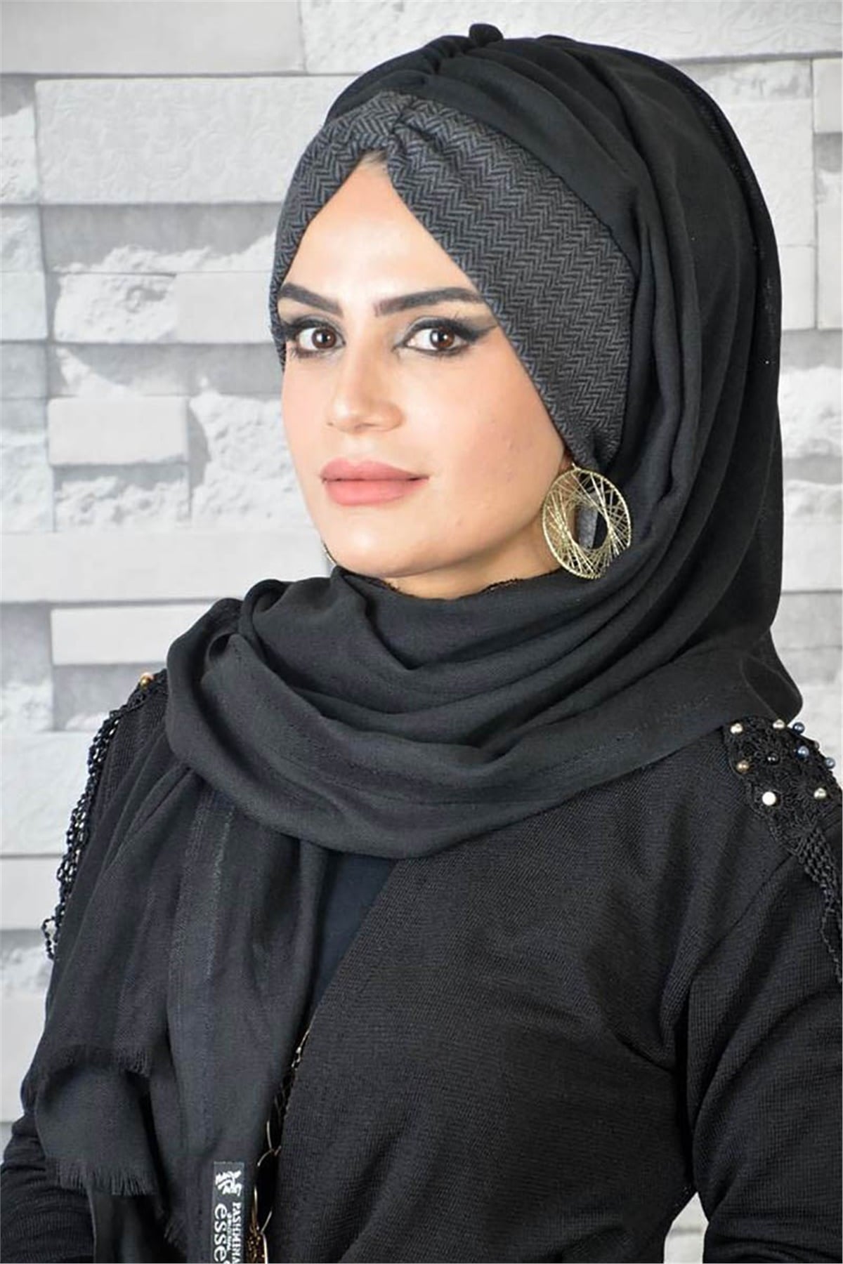 Antrasit Siyah Kışlık Hazır Şal T13982