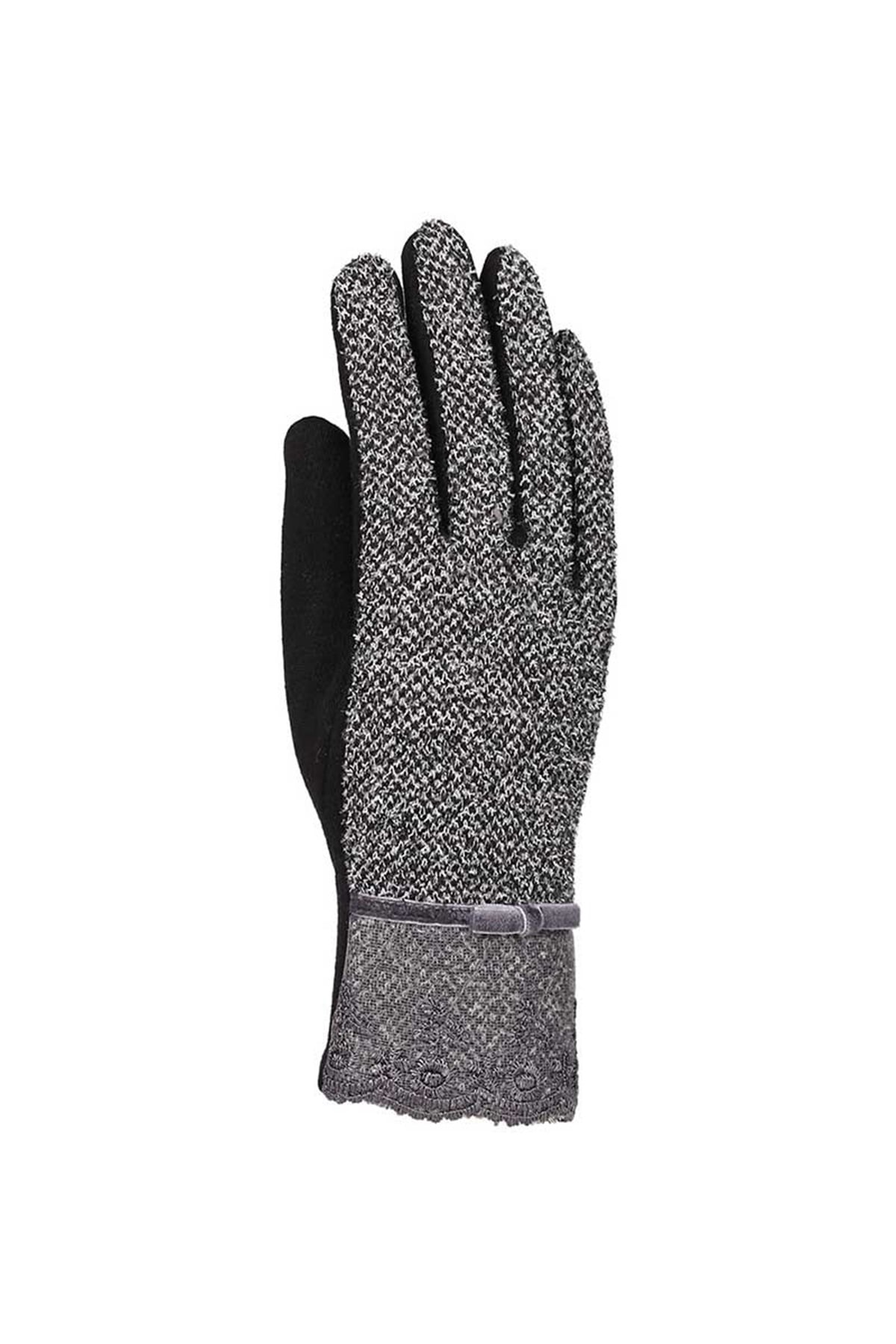 Bayan Desenli Eldiven 82501-3 - Antrasit