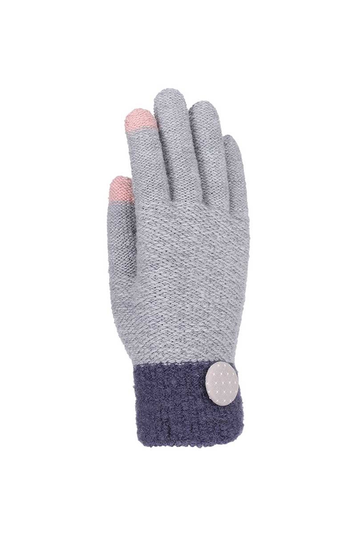 Bayan Örme Eldiven 84401-2 - Gri