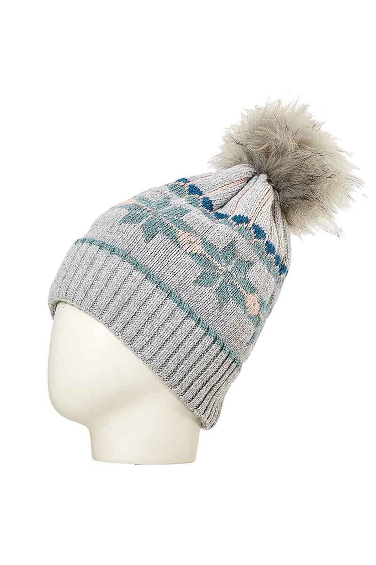 Bayan Yün Bere 24891 - Gri