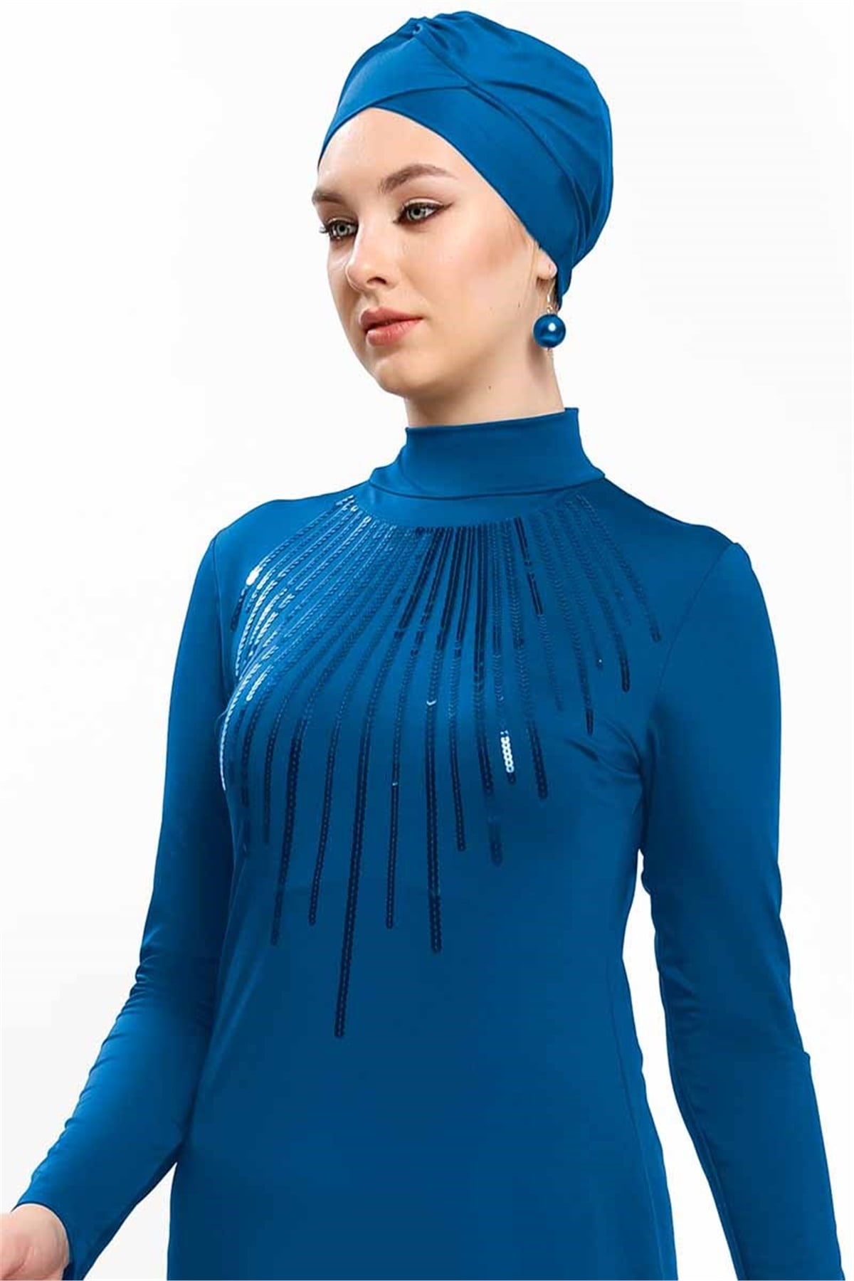 Berthe Pul Payet Orjinal Tesettür Mayo 292012 Mavi