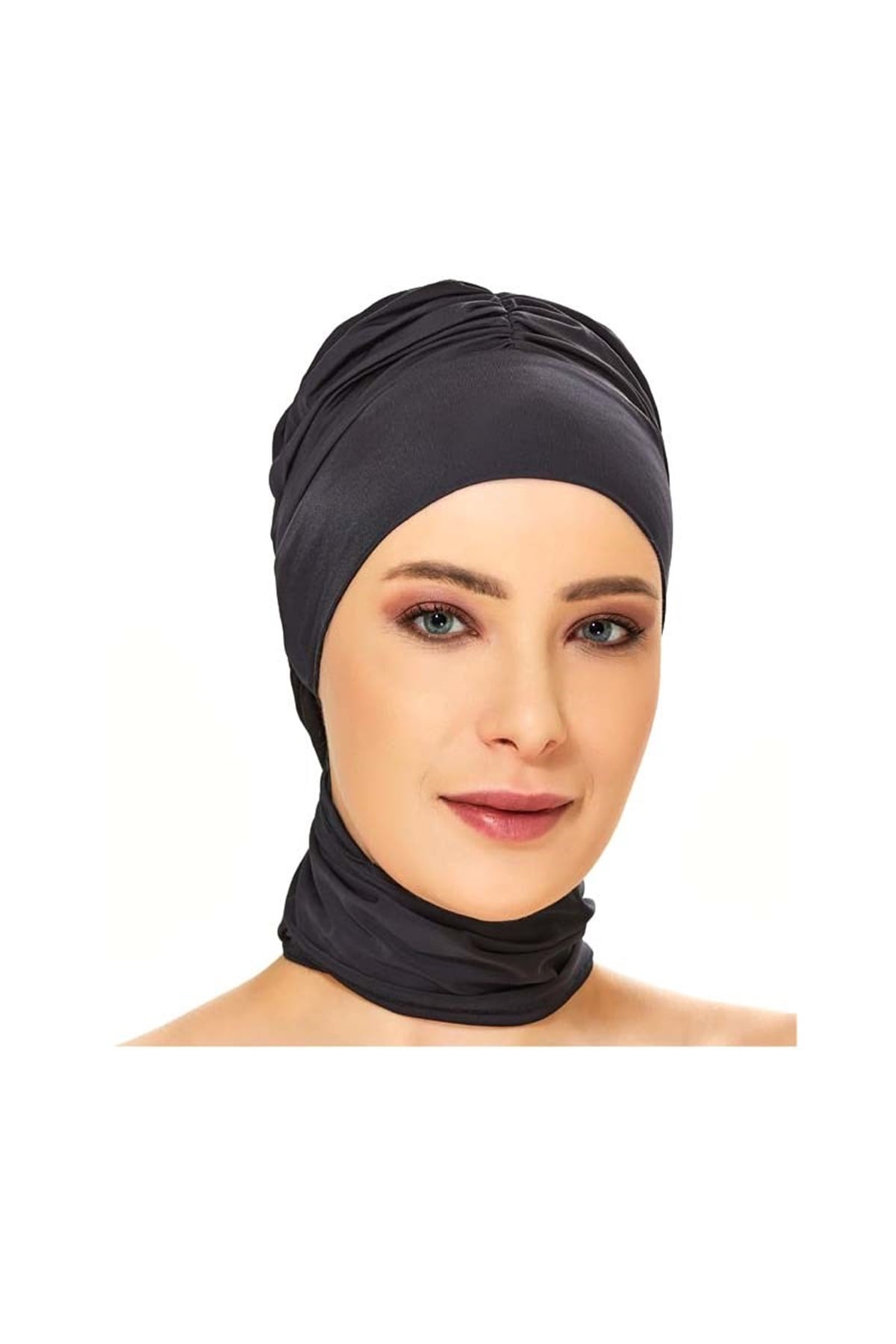 Boyunluklu Kumaş Haşema Bonesi 164005 Koyu Lacivert