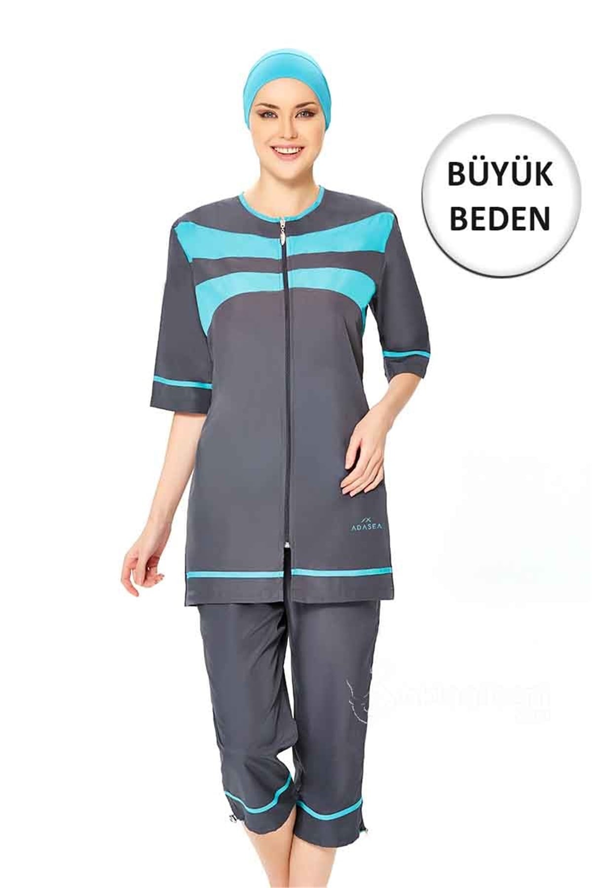 Büyük Bedem Yarım Kapalı Mayo Adasea 121074 Antrasit