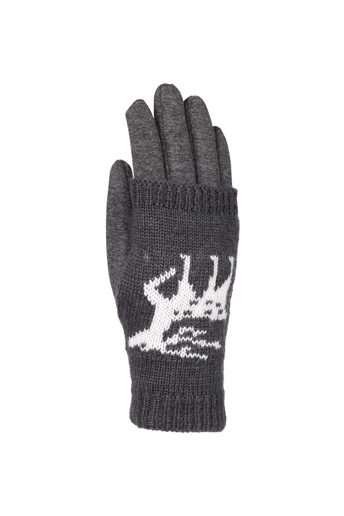 Çift Kat Pamuklu Bayan Eldiven 82601-5 - Antrasit