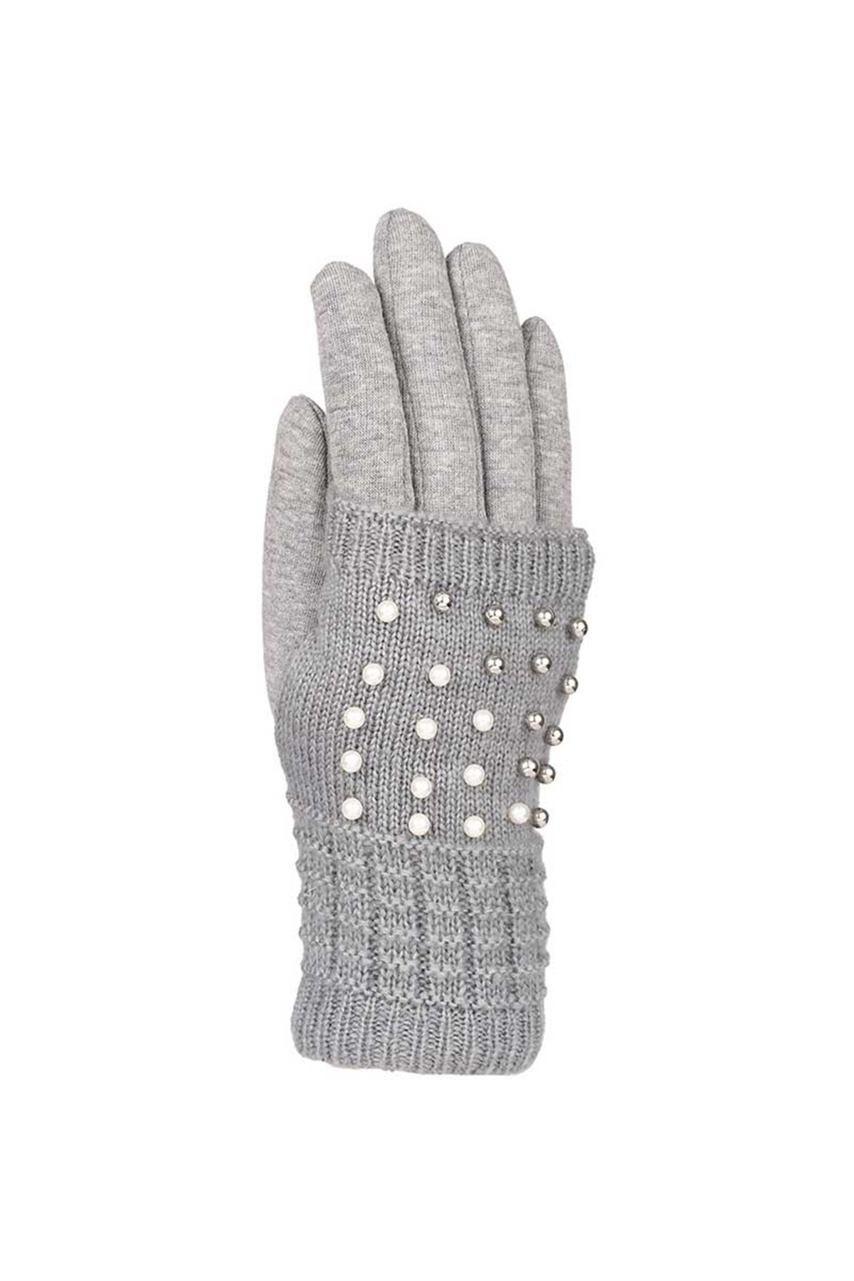 Çift Katlı Bayan Eldiven 82601-2 - Gri