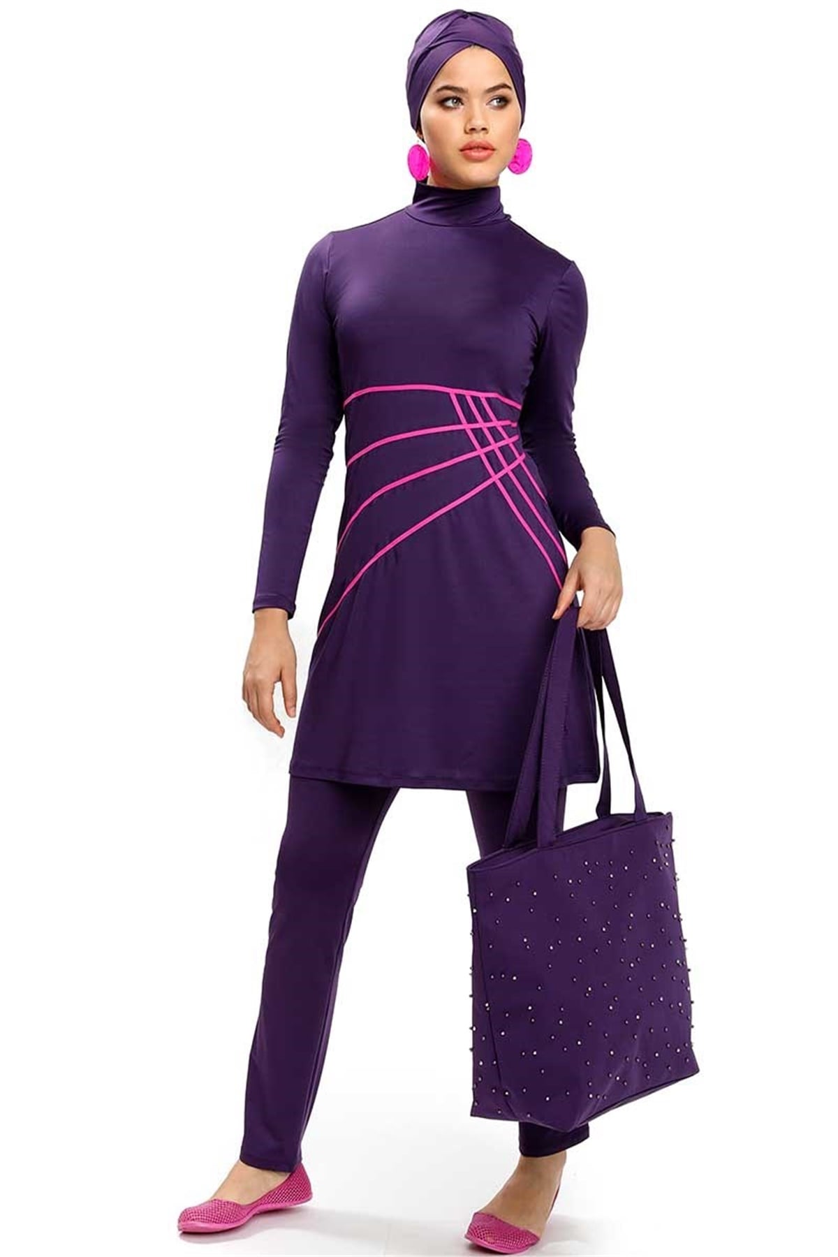 Diana Sportif Tesettür Mayo 192041 Mor