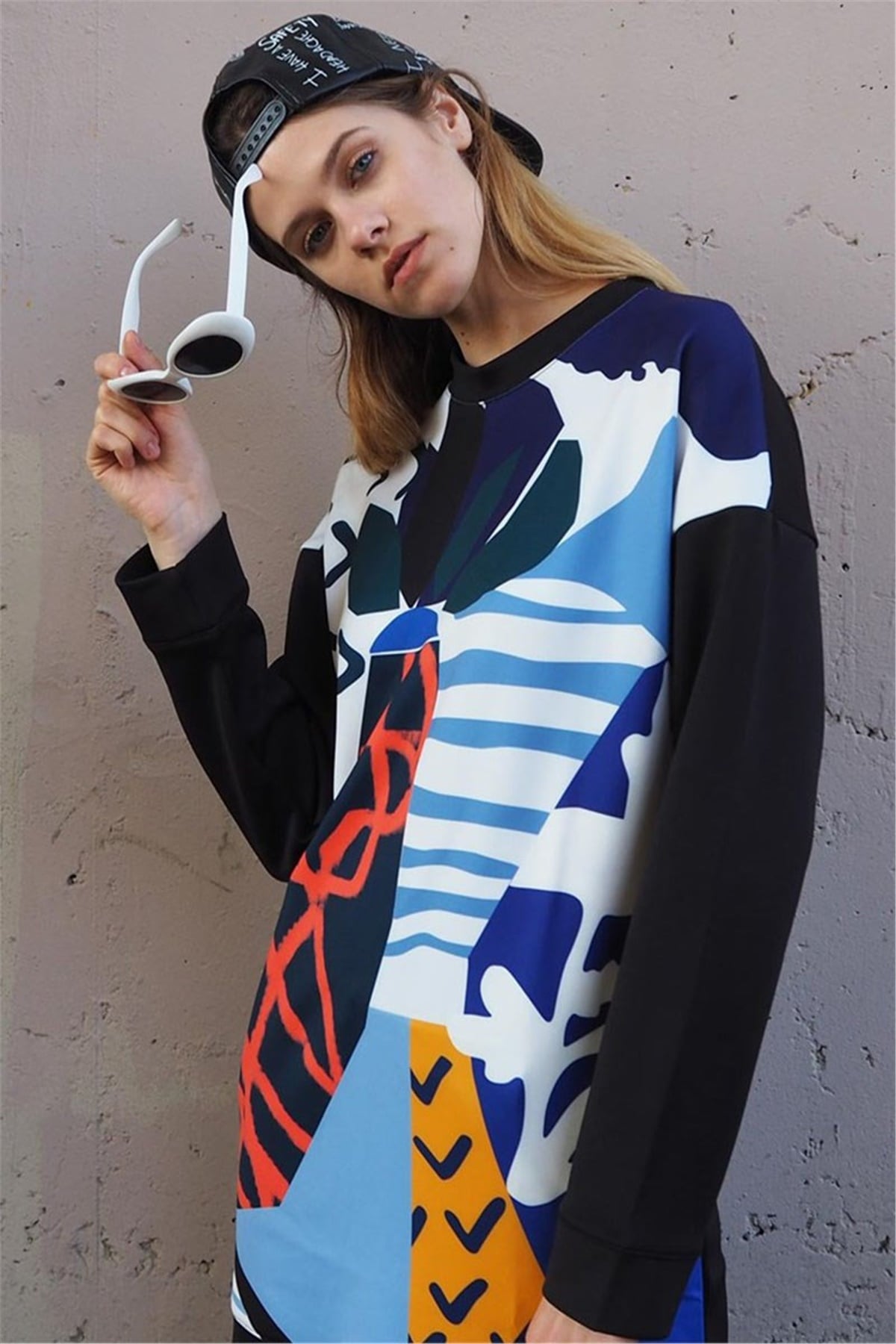 Dinamik Baskılı Sweatshirt BMH-338