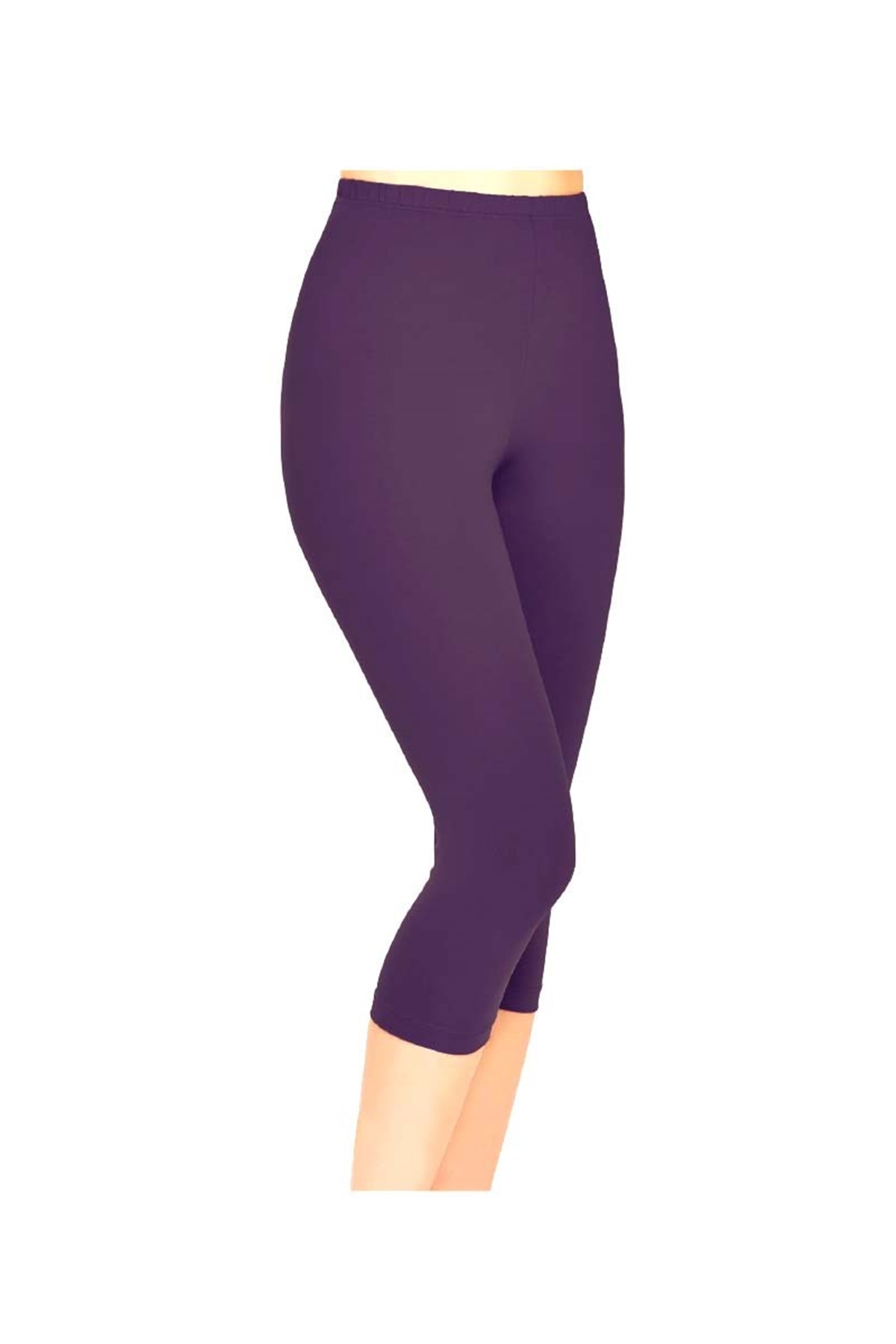 Diz altı Kapri Tayt 112356 Mor