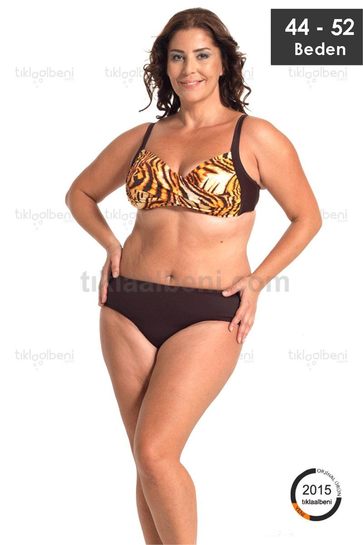 Armes Büyük Beden Dönmeli Bikini Sarı