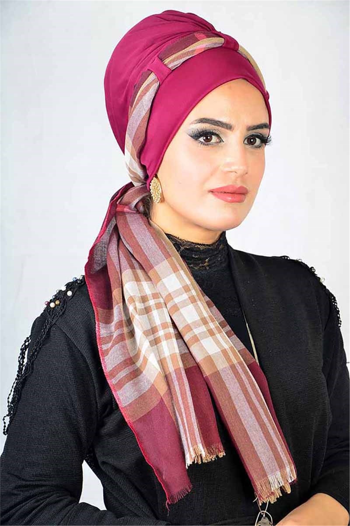 Ekosa Bone Şal Vişne t13939