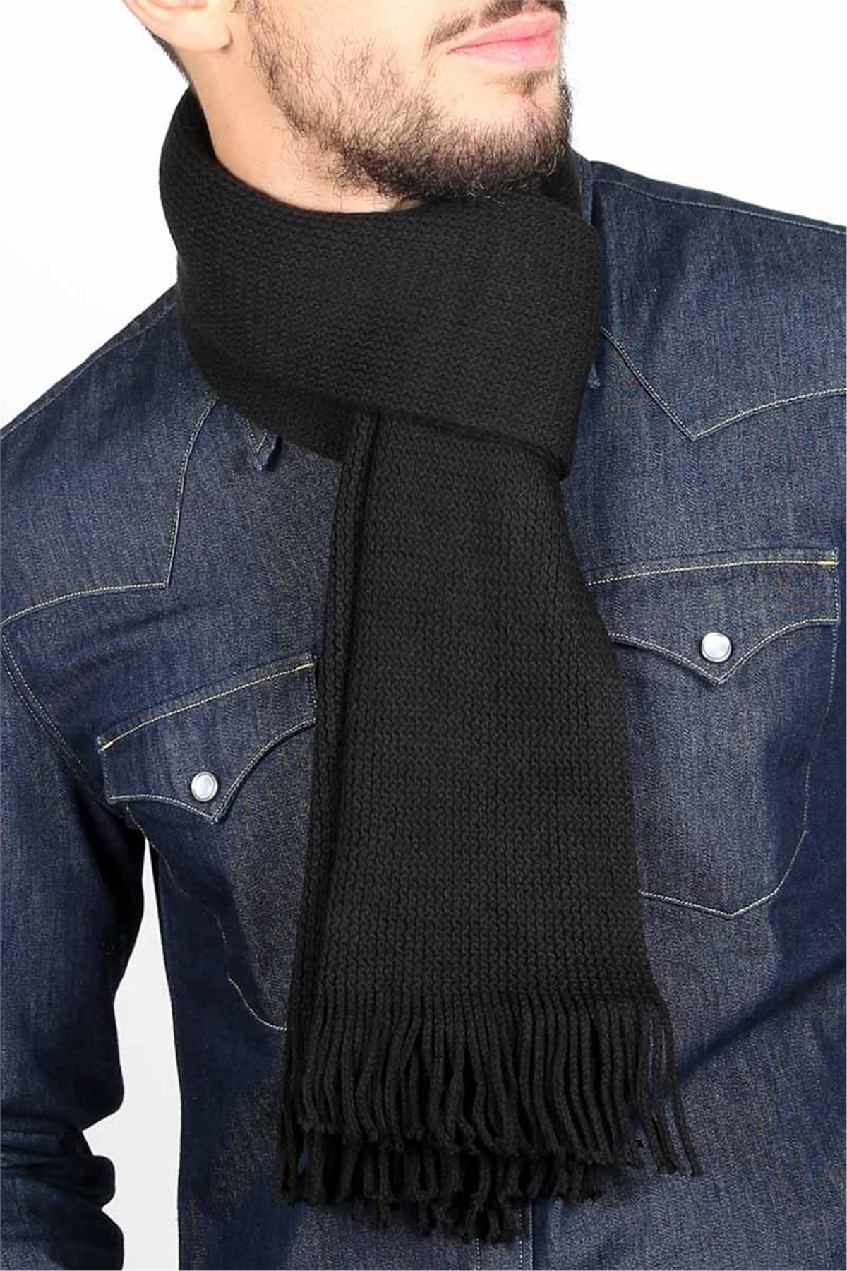 Erkek Atkı Deep 14021 - Siyah