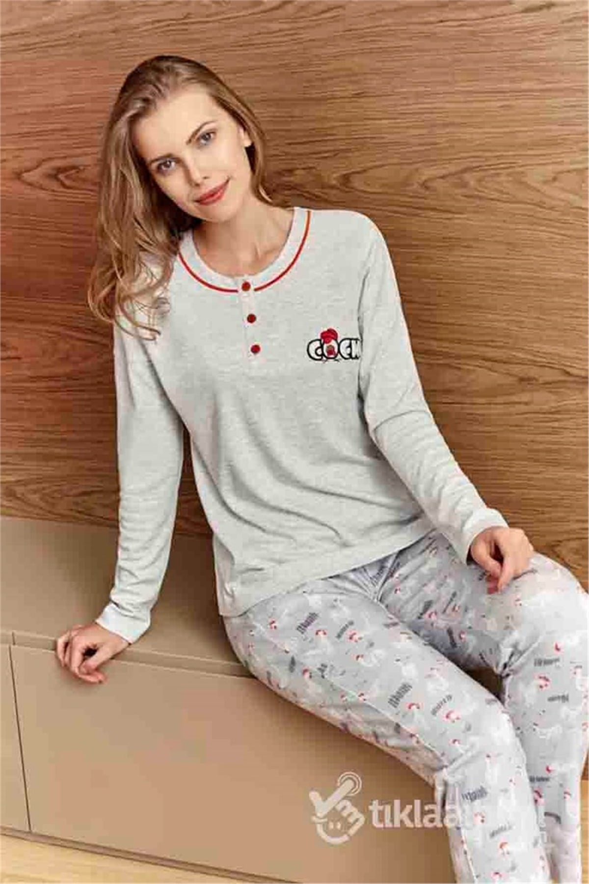 Eros ESK 20610 Bisiklet Yaka Bayan Pijama Takımı
