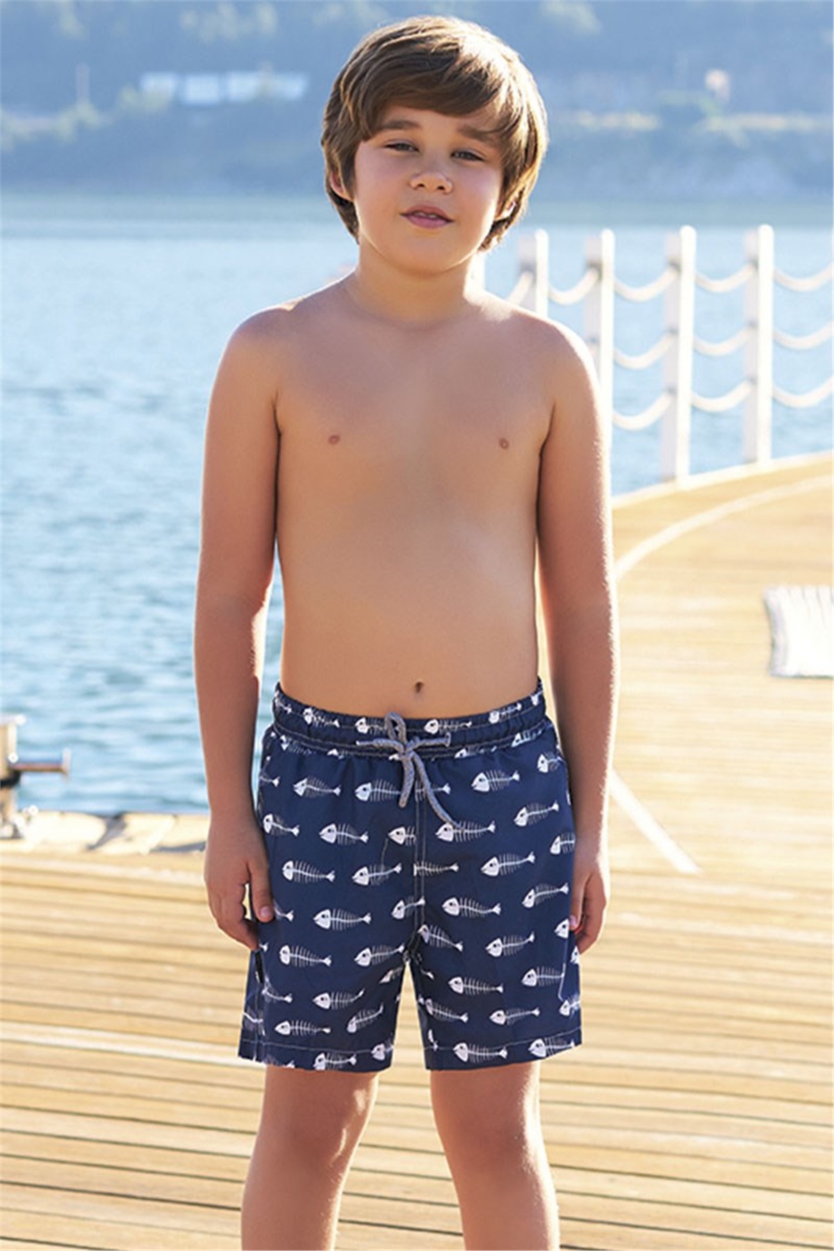 Fuary Erkek Çocuk Deniz Şortu G1152 - Koyub Lacivert