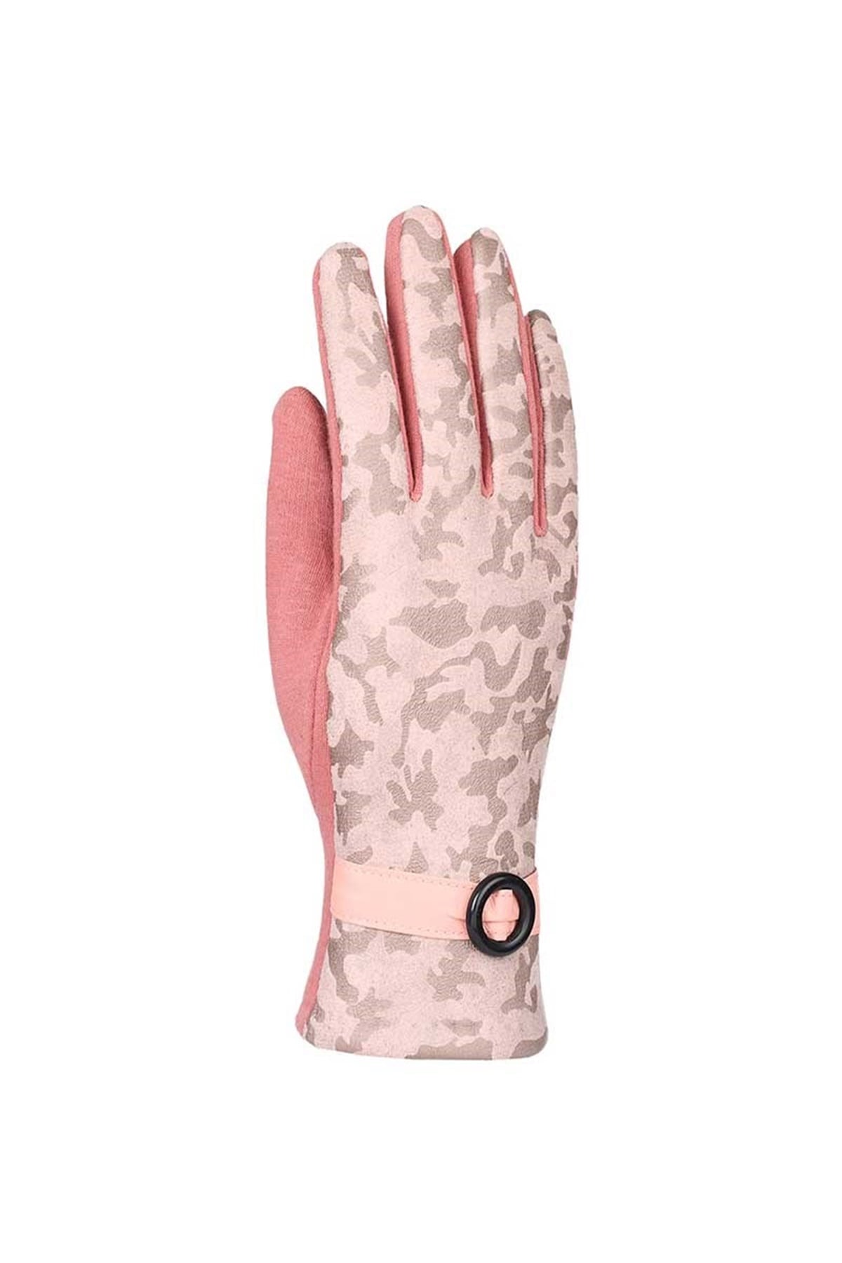 Halka Kemer Detaylı Tarz Kadın Eldiven 82501-11 - Açık Pembe