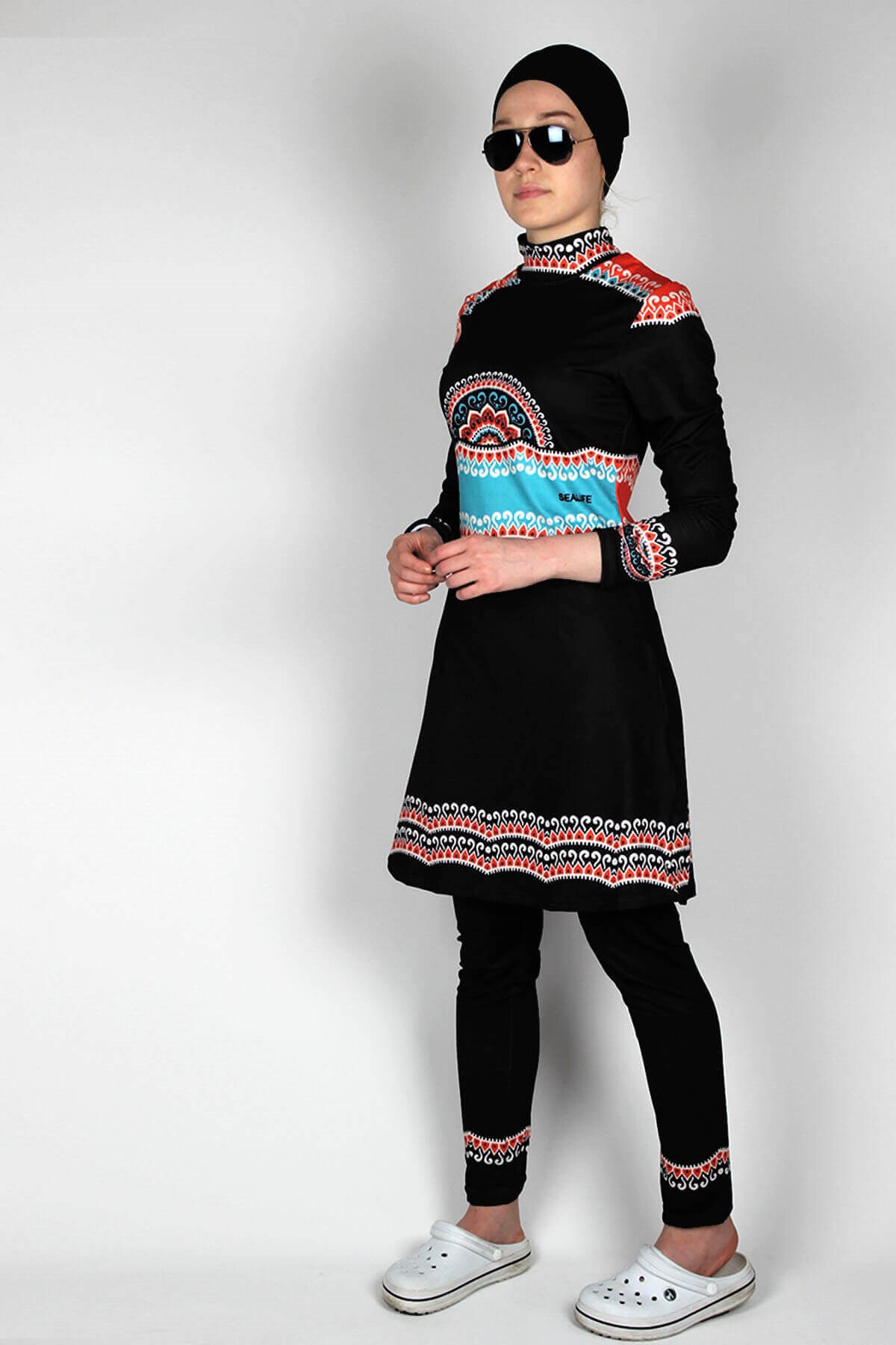 Haşema Otantik Serisi, Sealife Likralı Tam Kapalı Mayo