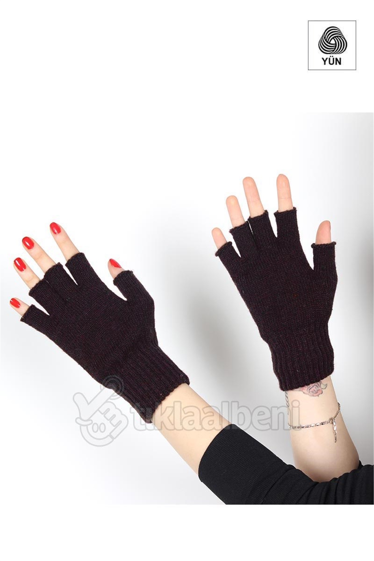 Kadın Kısa Parmak Siyah Eldiven BE5503