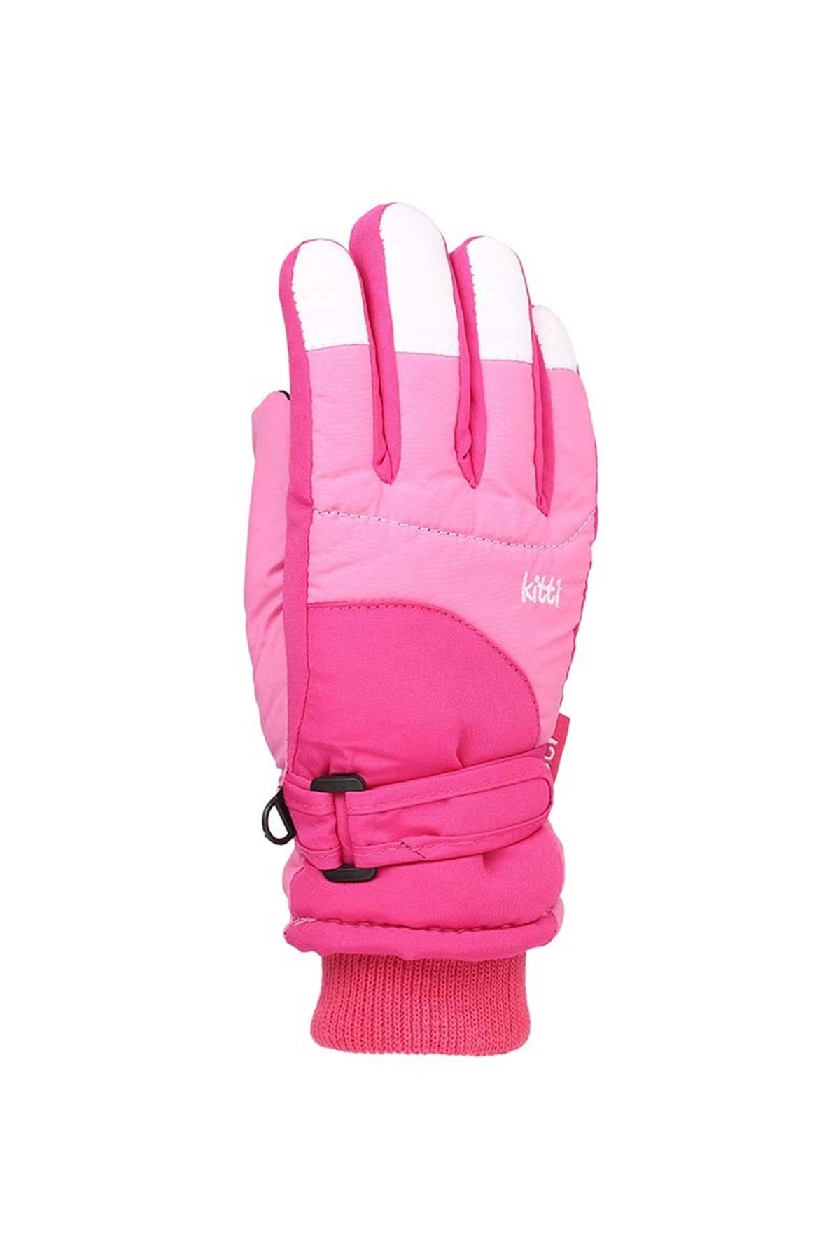 Kız Çocuk Pembe Desenli Kar Eldiveni 4-8 Yaş - KR421-5