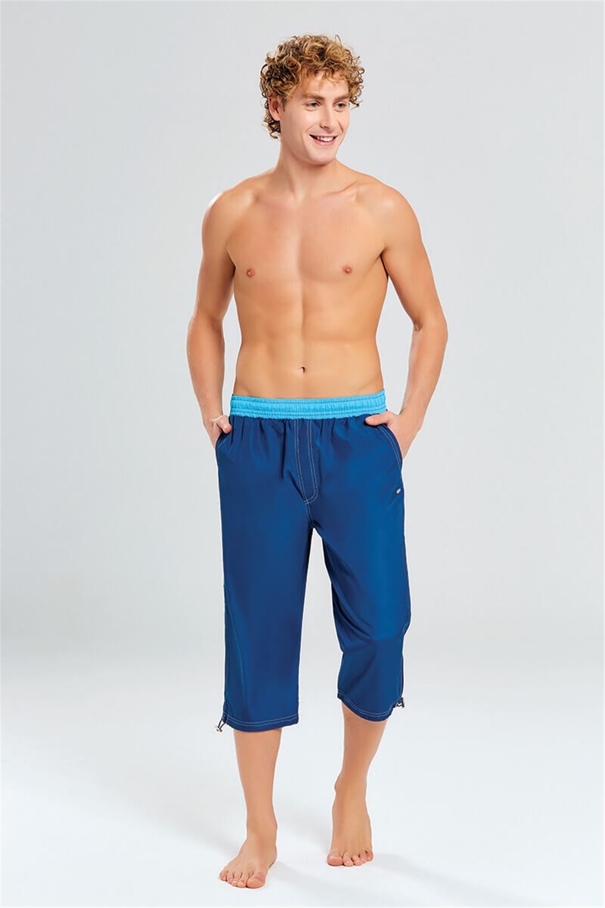 Lacivert Erkek Uzun Deniz Şortu 2291