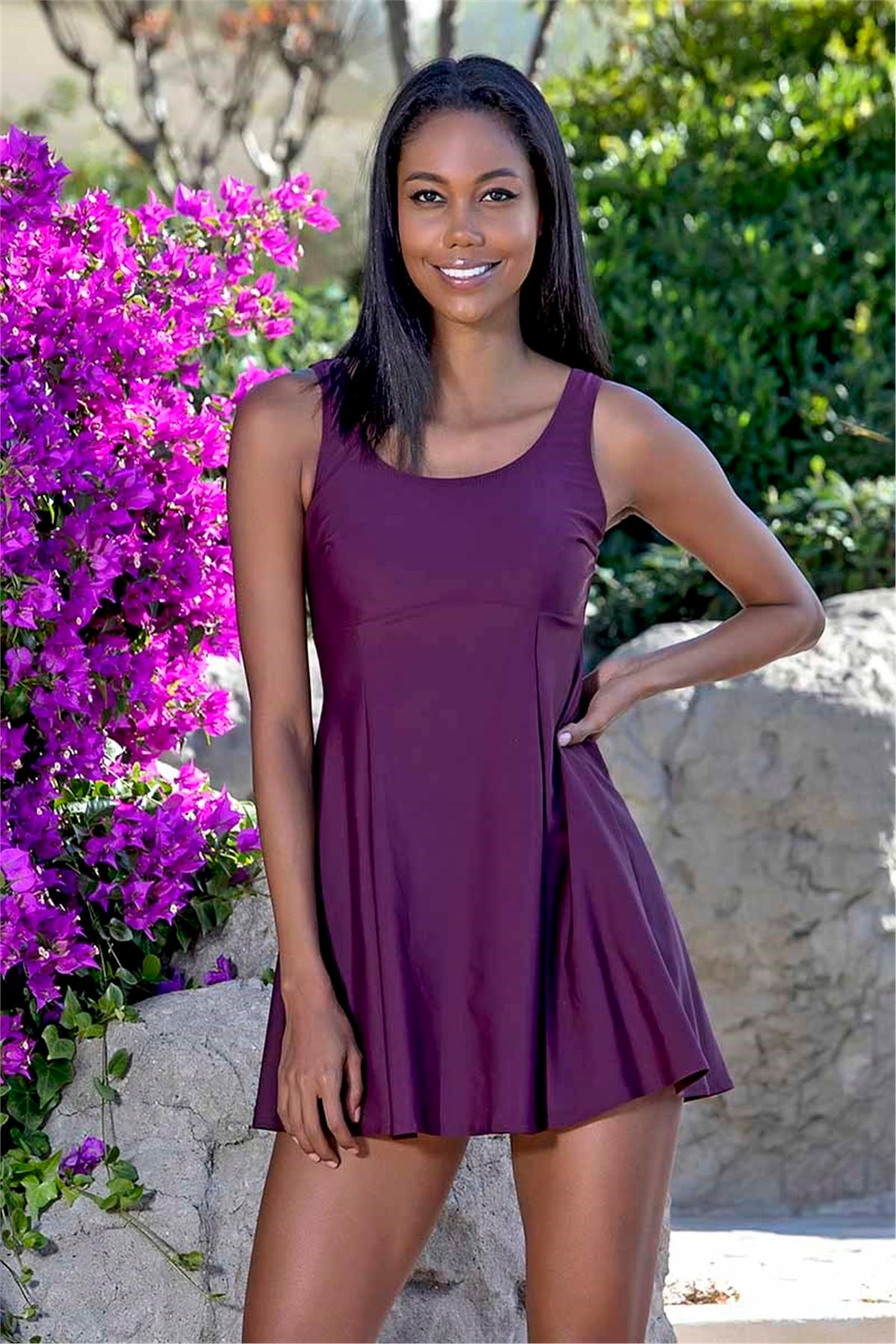 Layona Elbise Mayo A922 - Mor