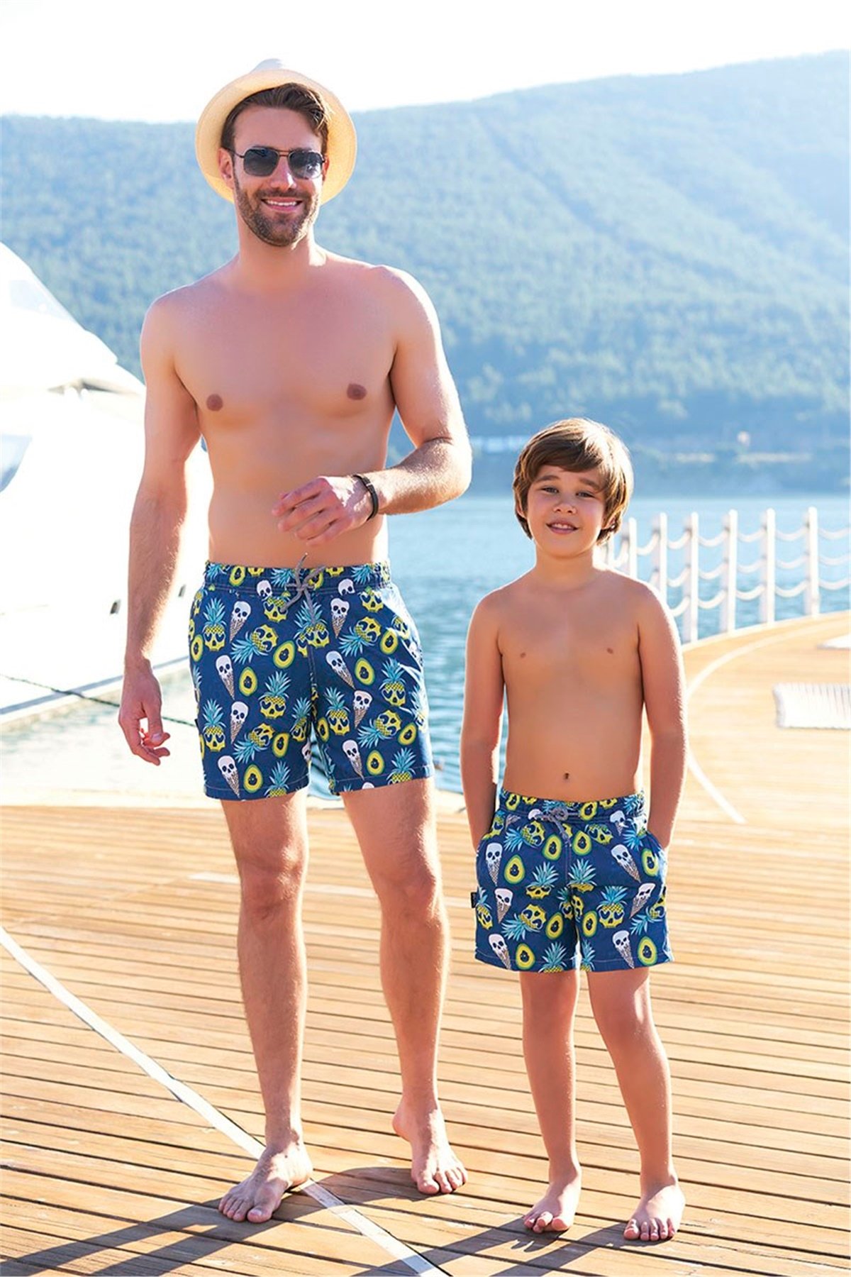 Oliver Kuru Kafalı Baba Oğul Deniz Şortu Takımı G553-1057