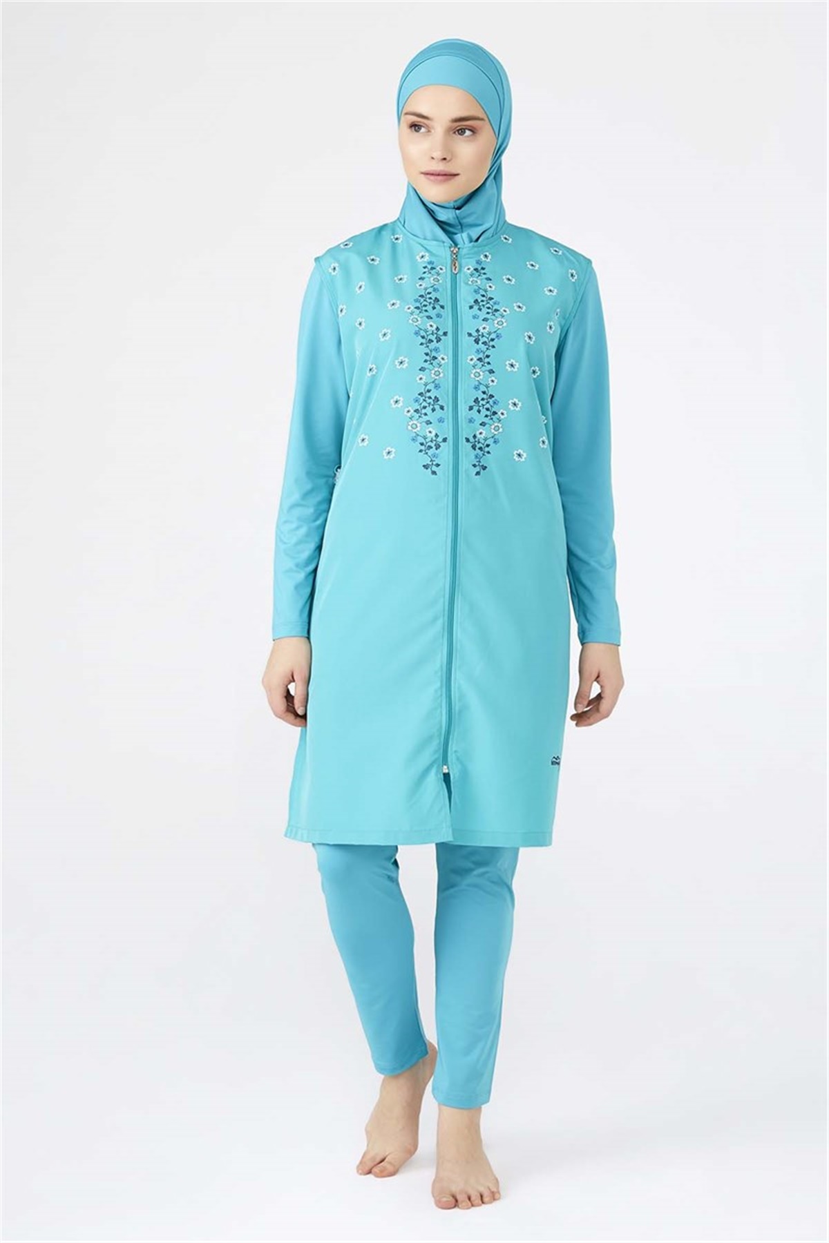 Papatya Desenli Tesettür Mayo T0406
