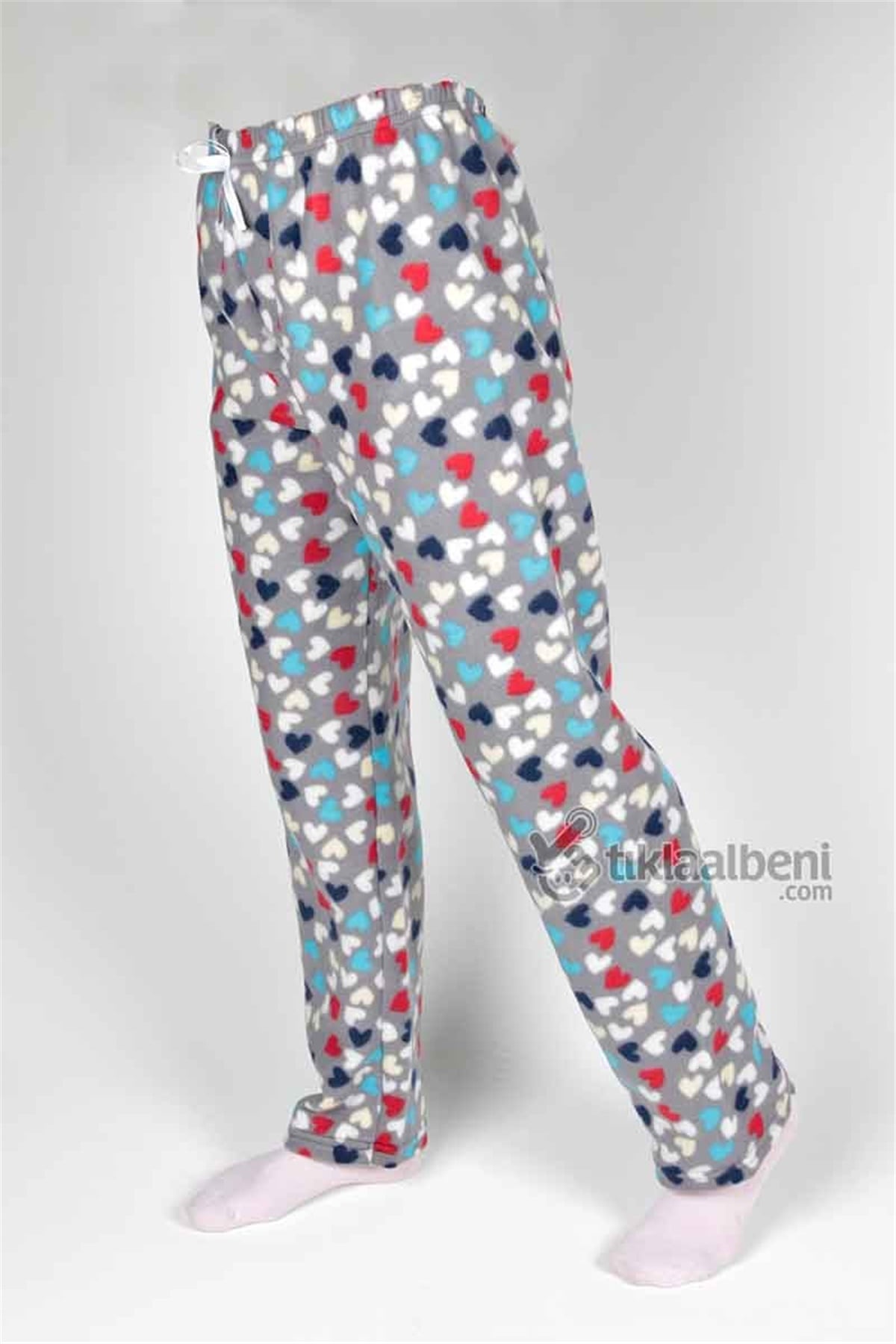 Pijama Altı Gri Kalpli PL-201