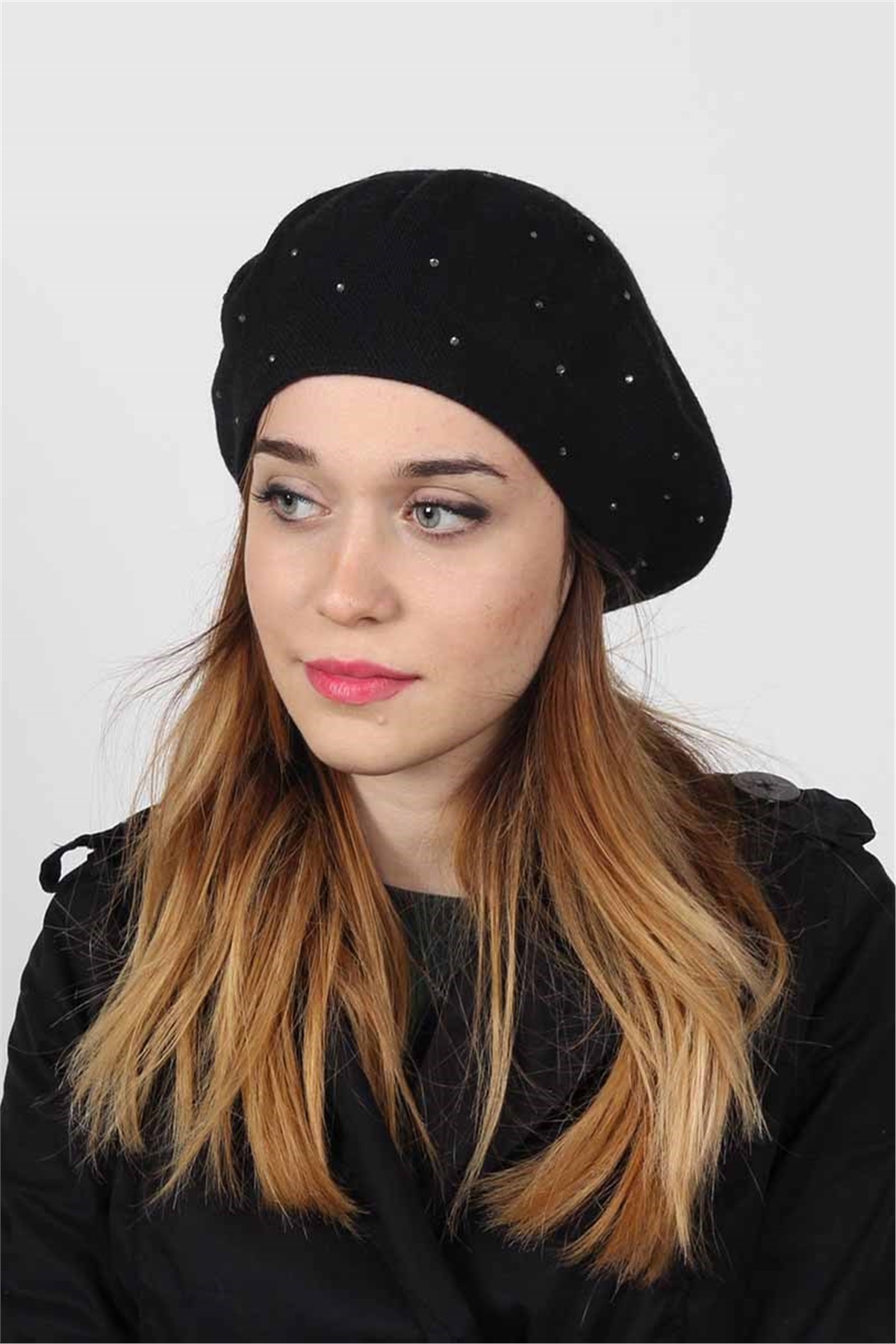 Taşlı Siyah Bayan Ressam Bere 25011 