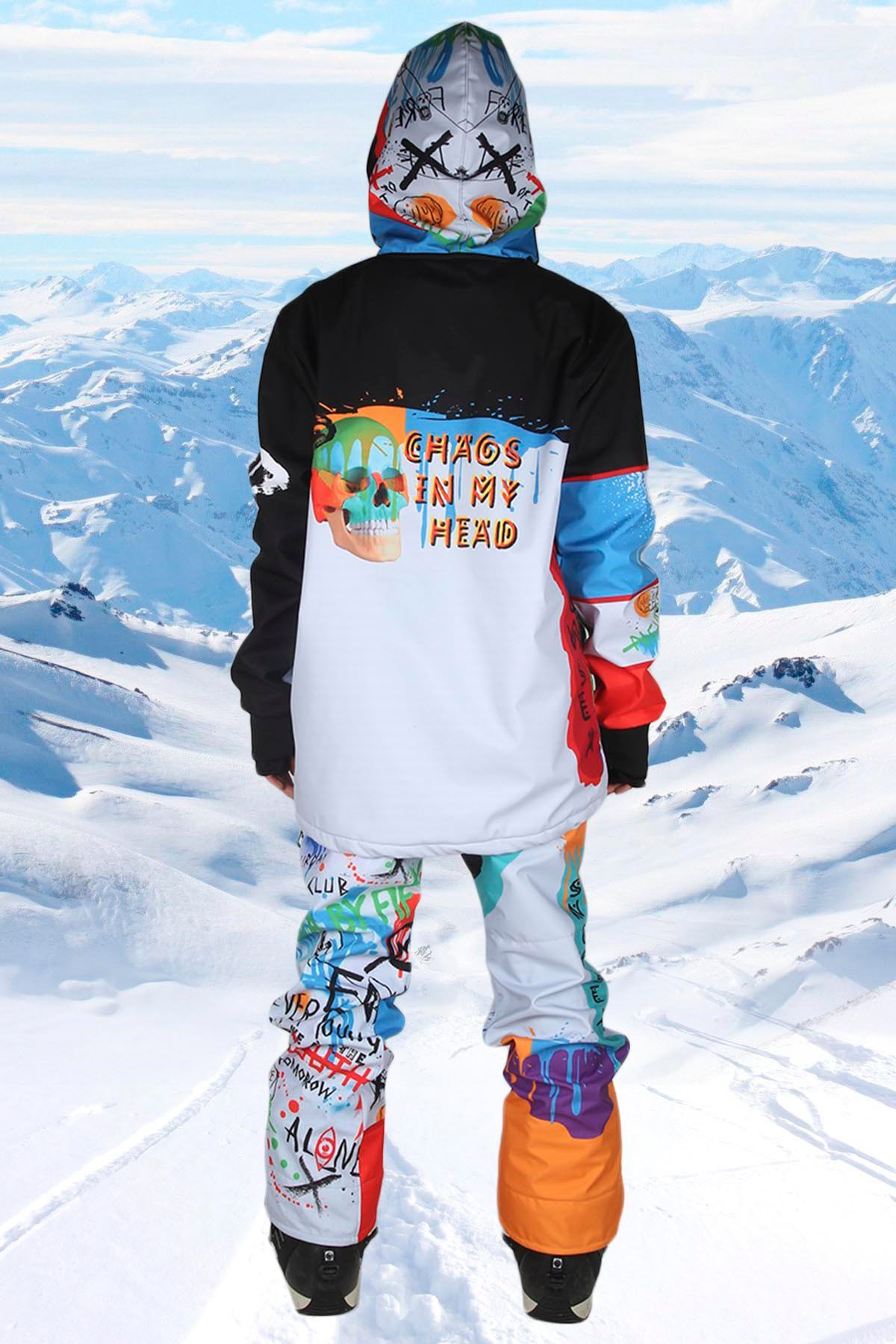 Snowsea Chaos In My Head Erkek Snowboard ve Kayak Mont - Pantolon Takımı