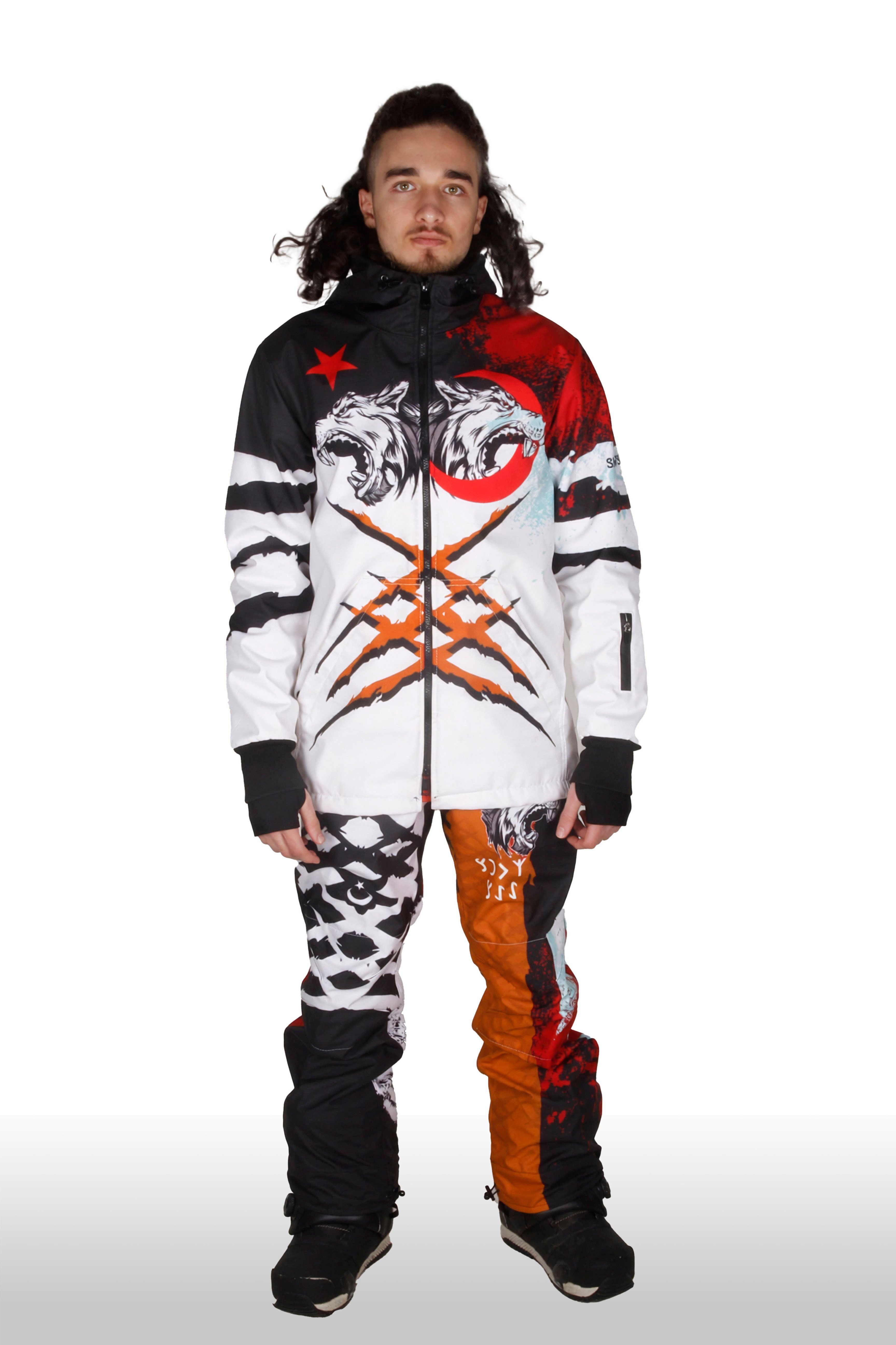 Snowsea Göktürk Serisi Snowboard Mont ve Pantolon Takımı, önden görünüm