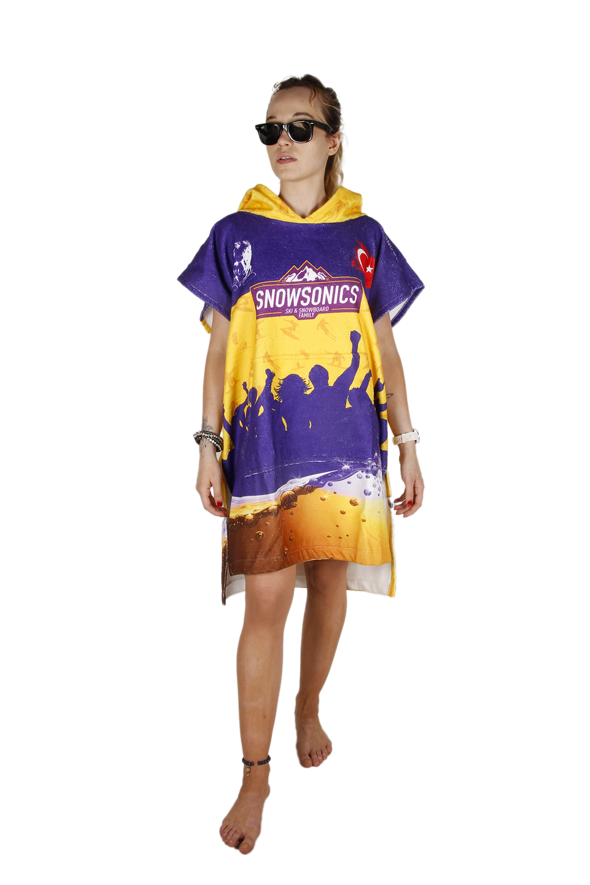 Snowsonics Özel Tasarım Plaj Sörf Pançosu, Panço Havlu