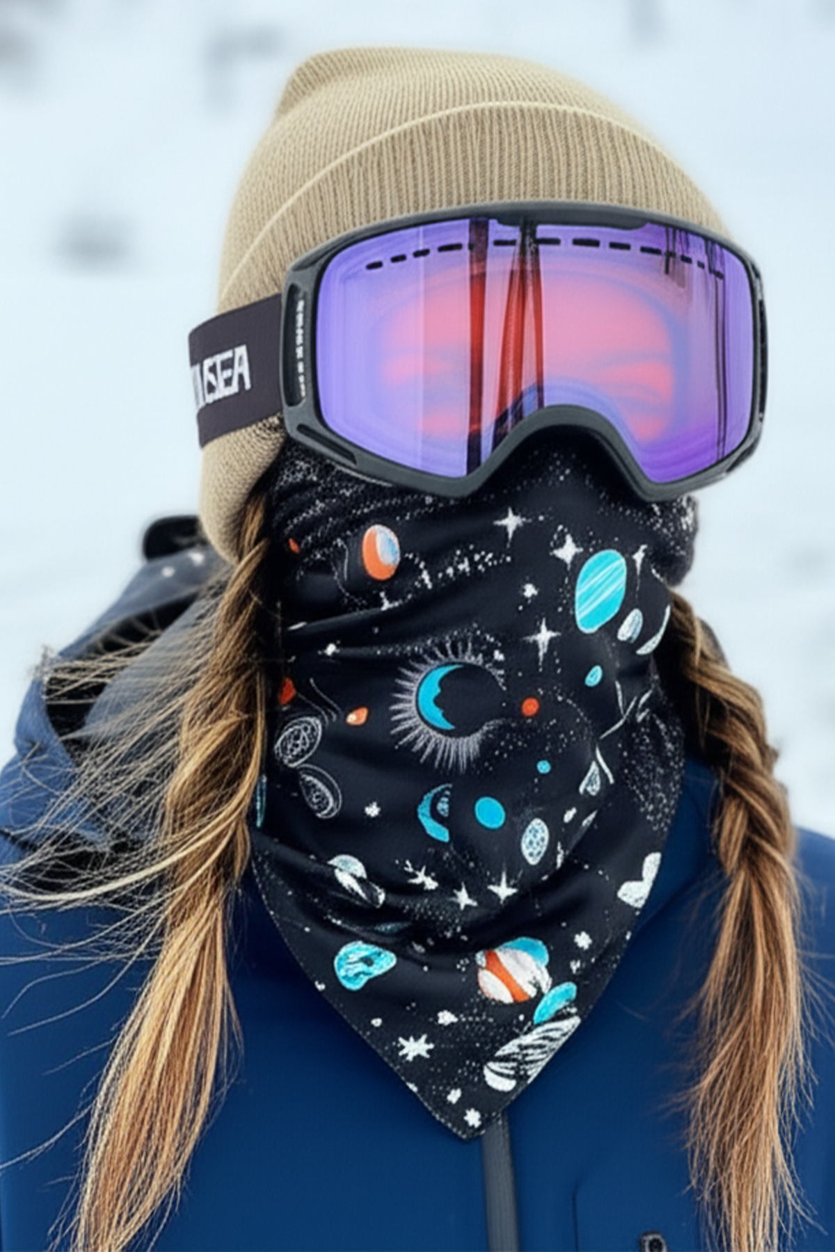 Space Planets Kayak ve Snowboard Maskesi SS2106