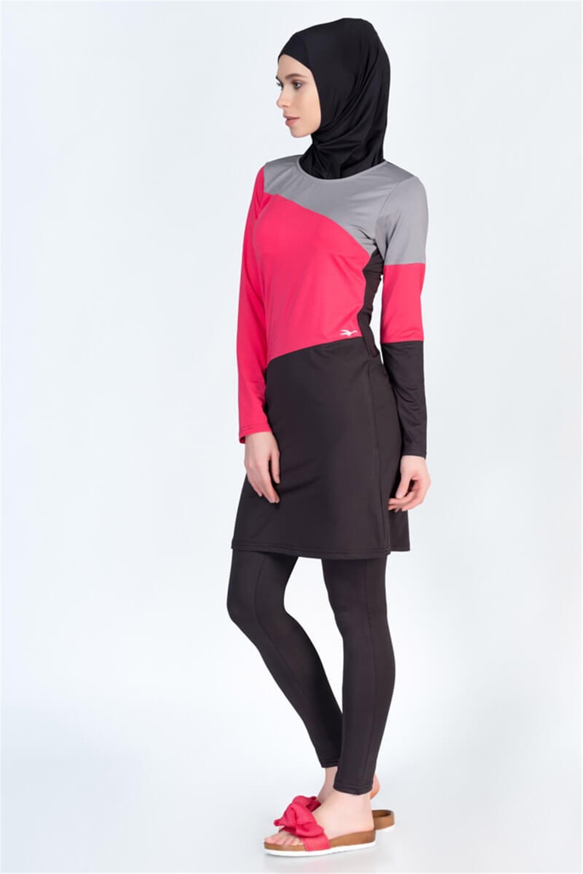 Tam Tesettür Kapalı Mayo ALS2621 Siyah