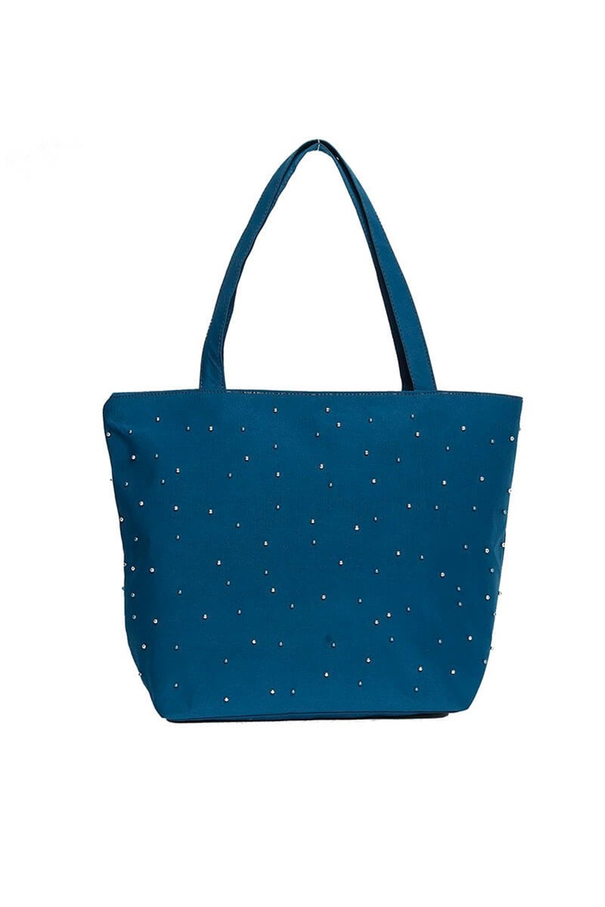 Taşlı Plaj Çantası A9502 - Açık Lacivert
