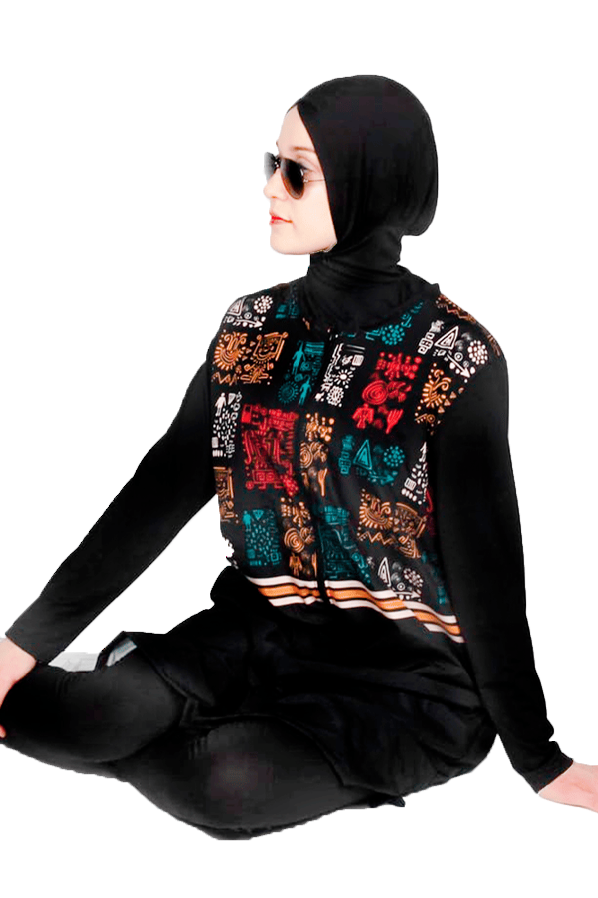 Tek Üst, Veros SL1010-3 Fermuarlı Tesettür Mayo