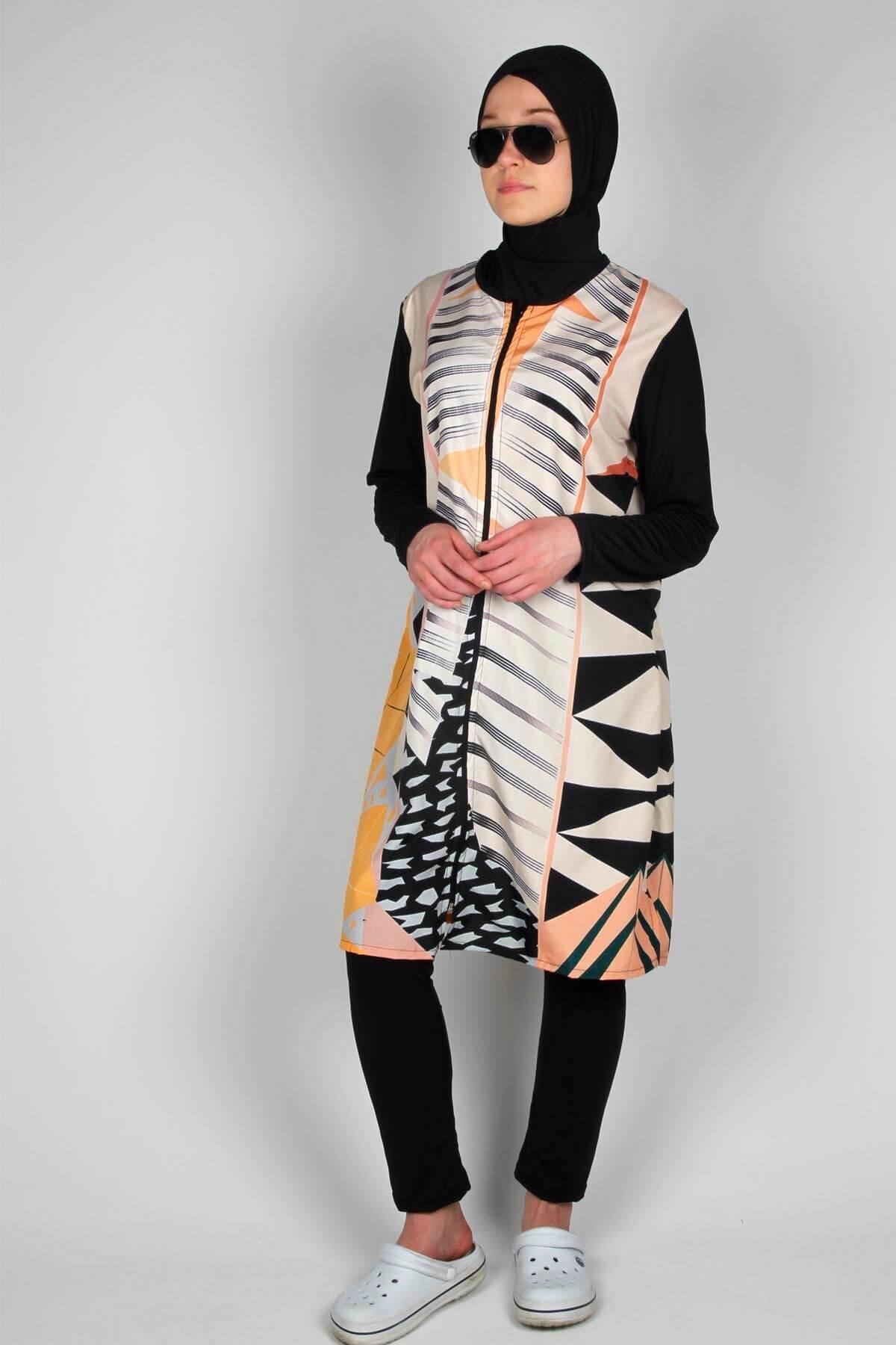 Tıklaalbeni Picasso Serisi Yapışmayan Tesettür Mayo, / Sealife SL1008