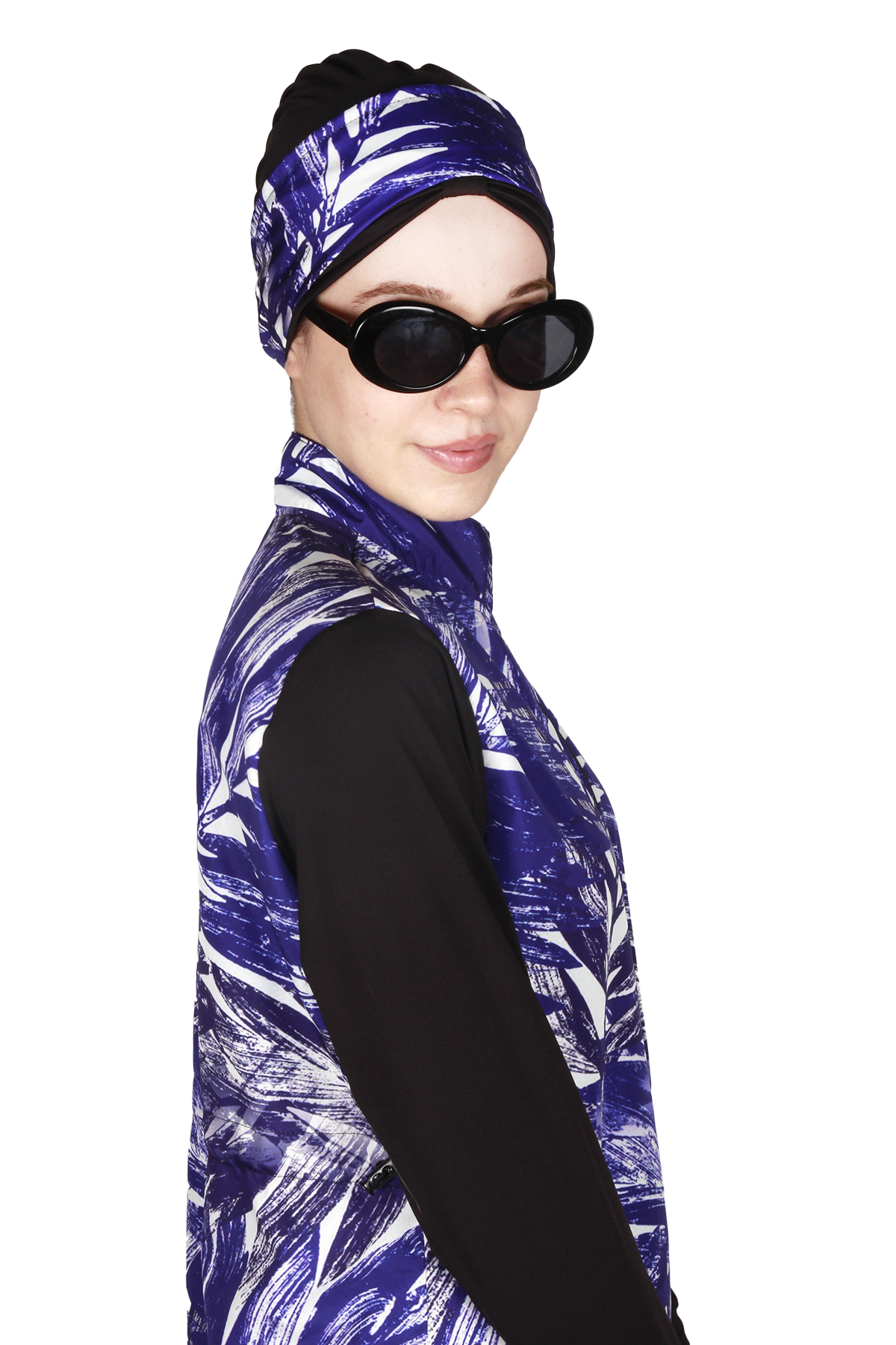 Veros Mayo VRS1097, Lacivert Şık Tesettür Mayo