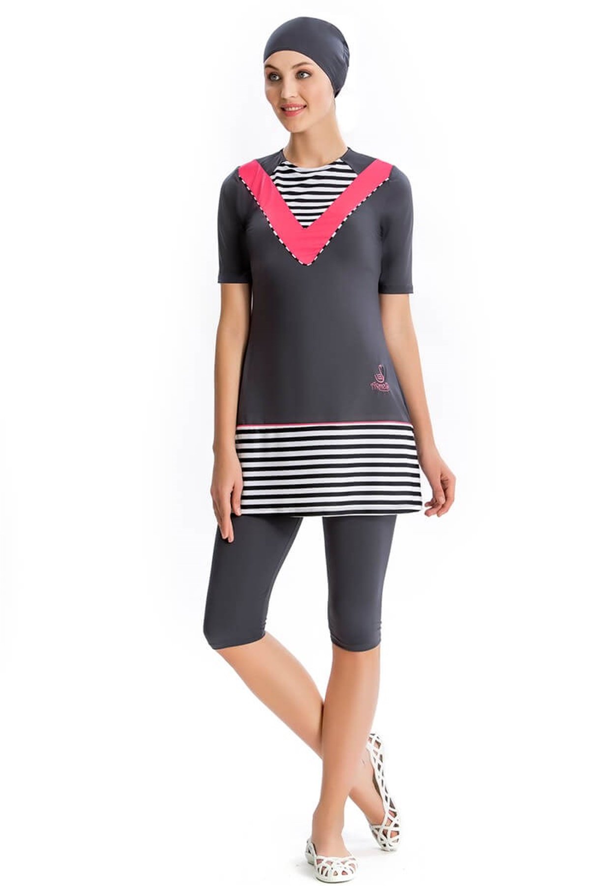 Yarım Kapalı Mayo 3208152 Antrasit